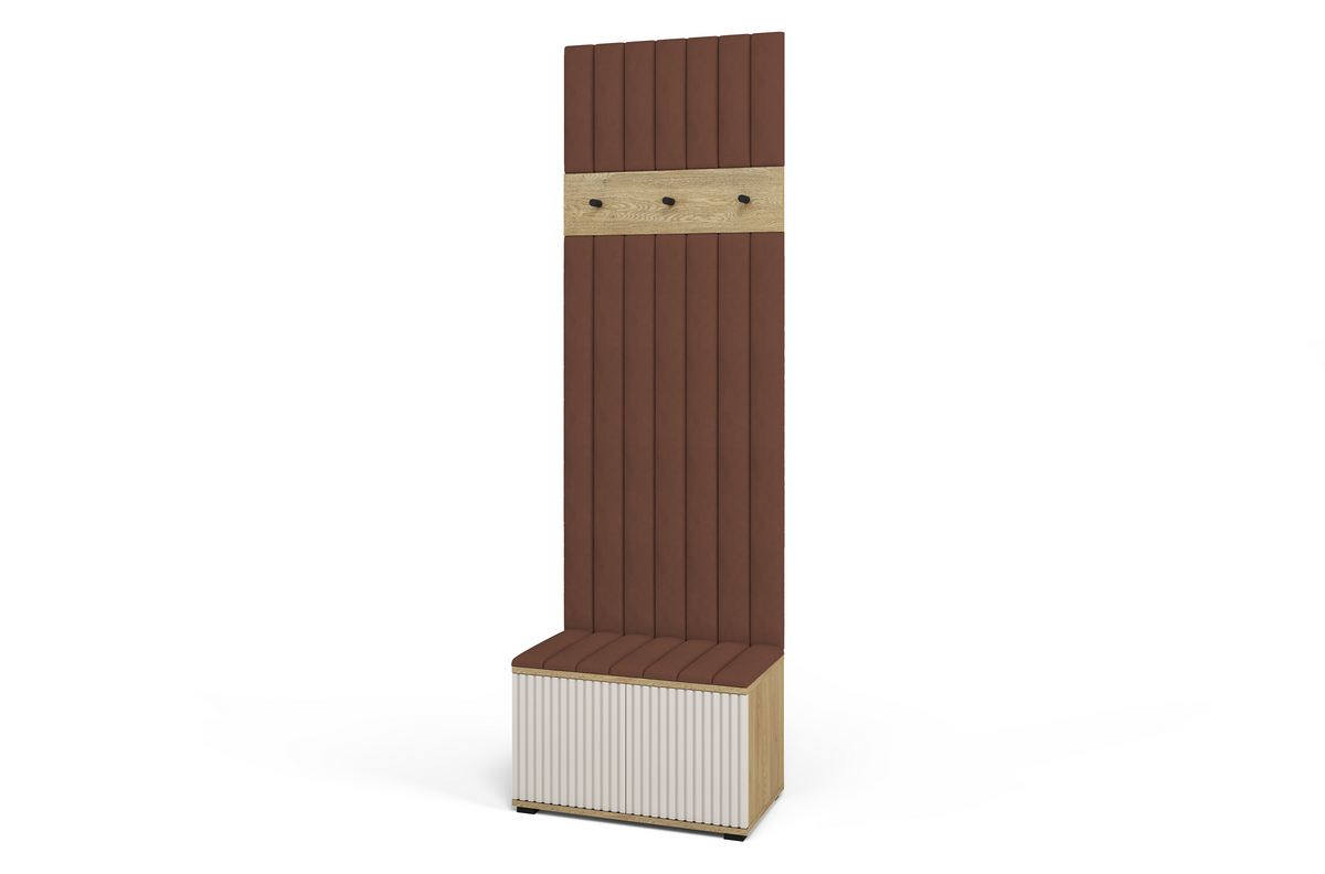 Bello Hallway Set 6 – Choose Leg Height & Panel Colour | Cashmere & Cremona Oak