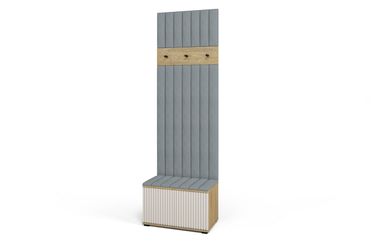 Bello Hallway Set 6 – Choose Leg Height & Panel Colour | Cashmere & Cremona Oak