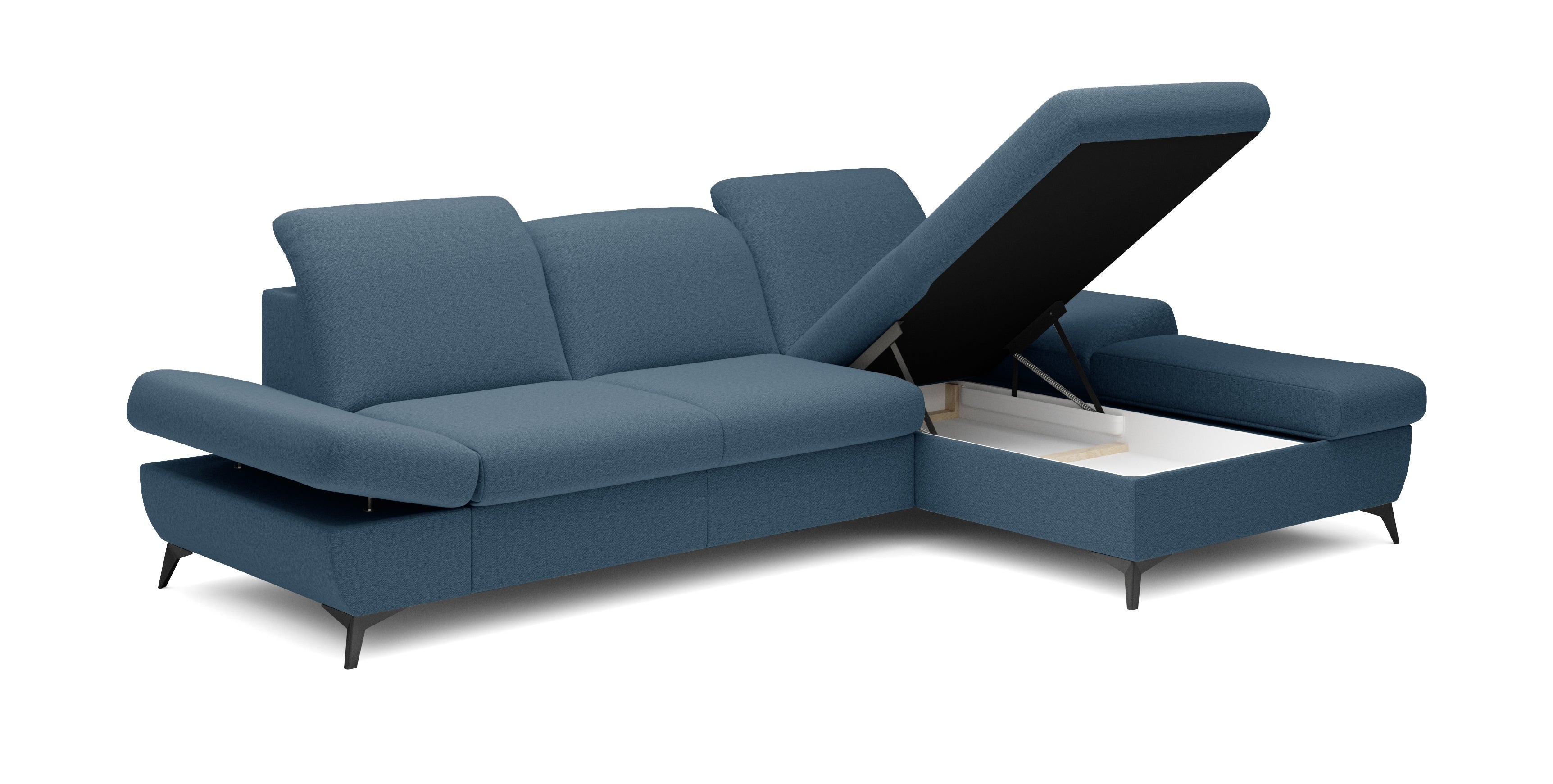 Lask HARPER Corner Sofa with Sleeping Function – 283 x 172 cm – Left or Right Configuration