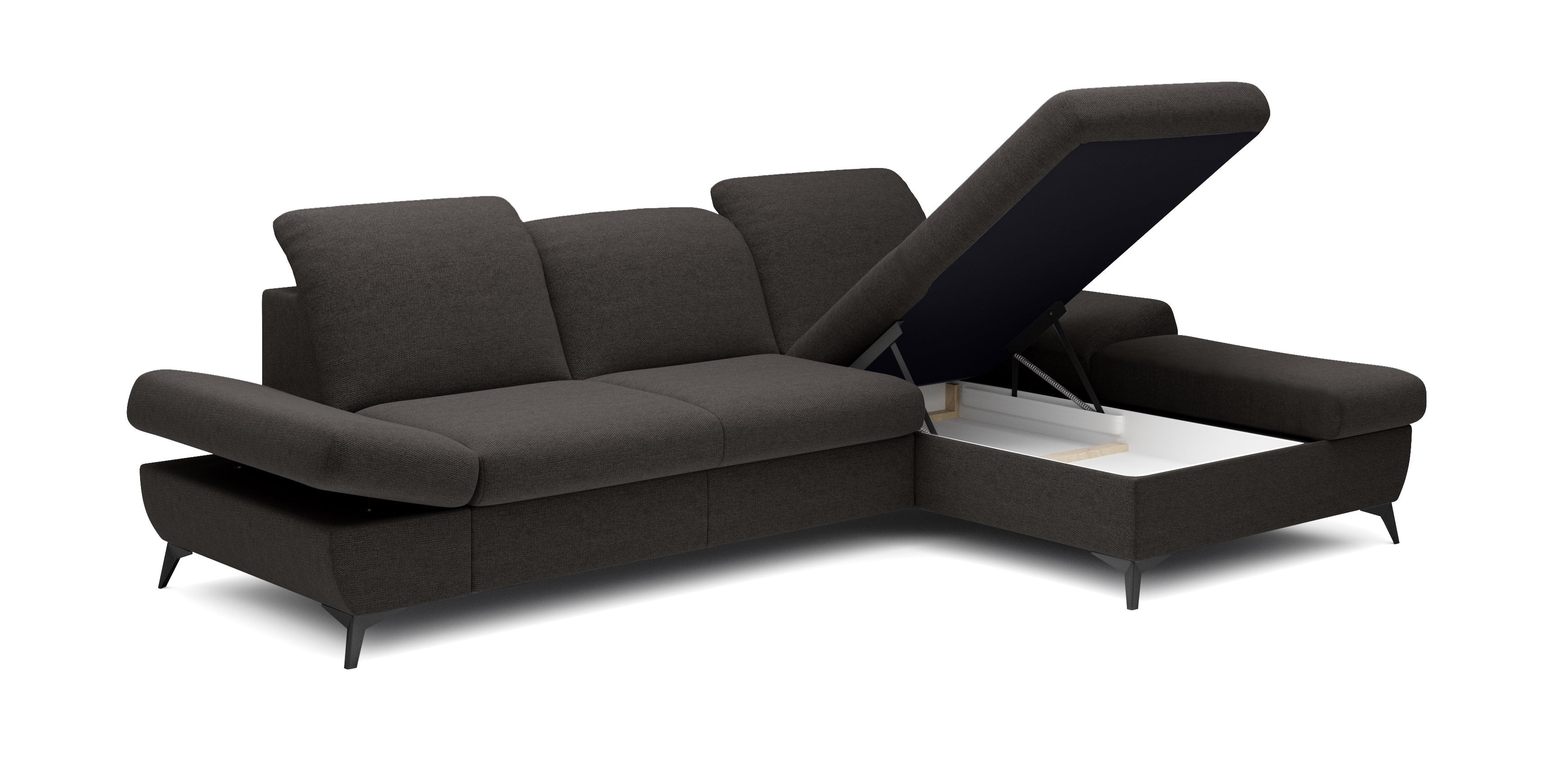 Lask HARPER Corner Sofa with Sleeping Function – 283 x 172 cm – Left or Right Configuration
