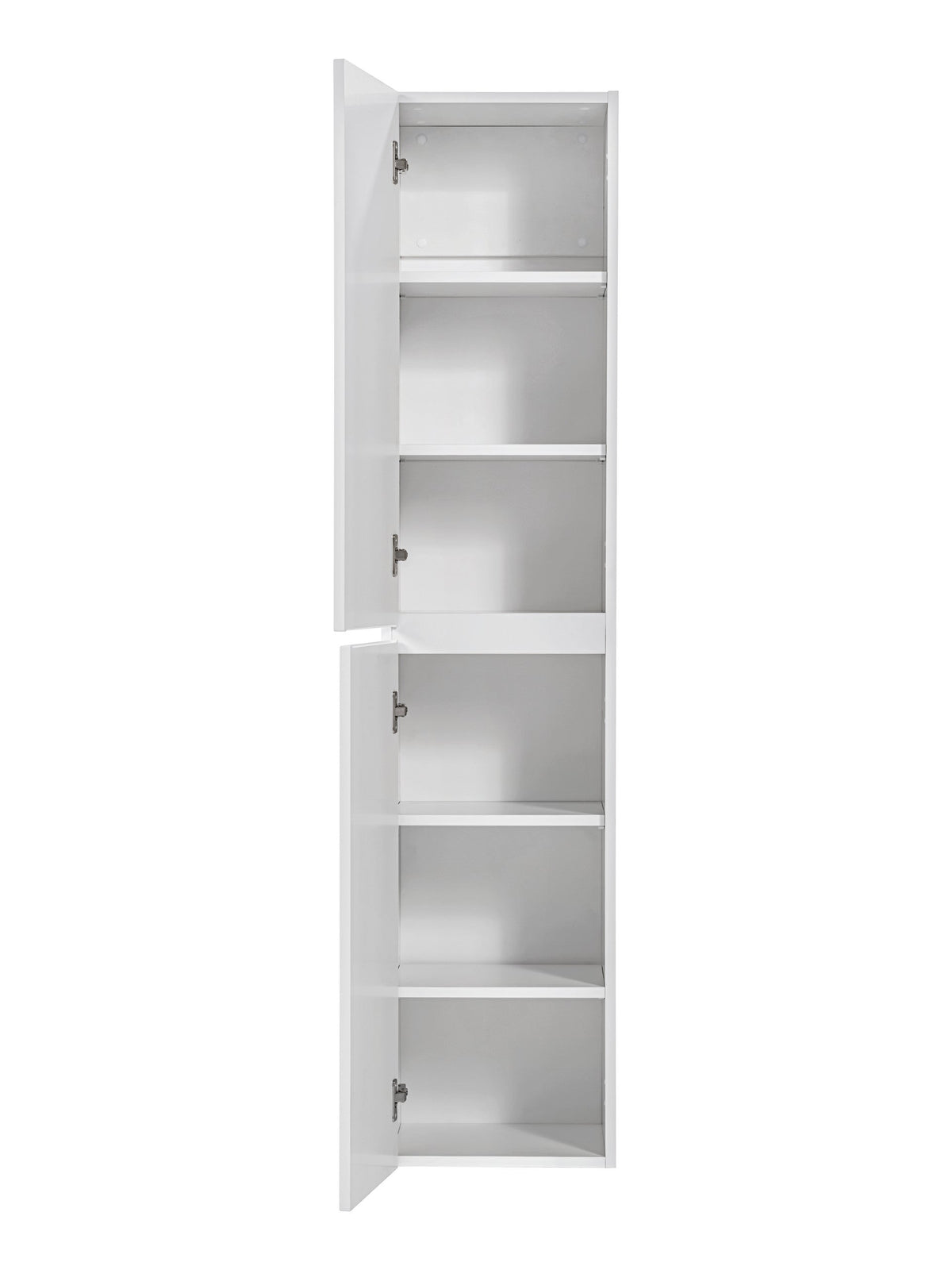 Kultiger hoher Schrank in Weiß – Weiß Matt, 35 cm