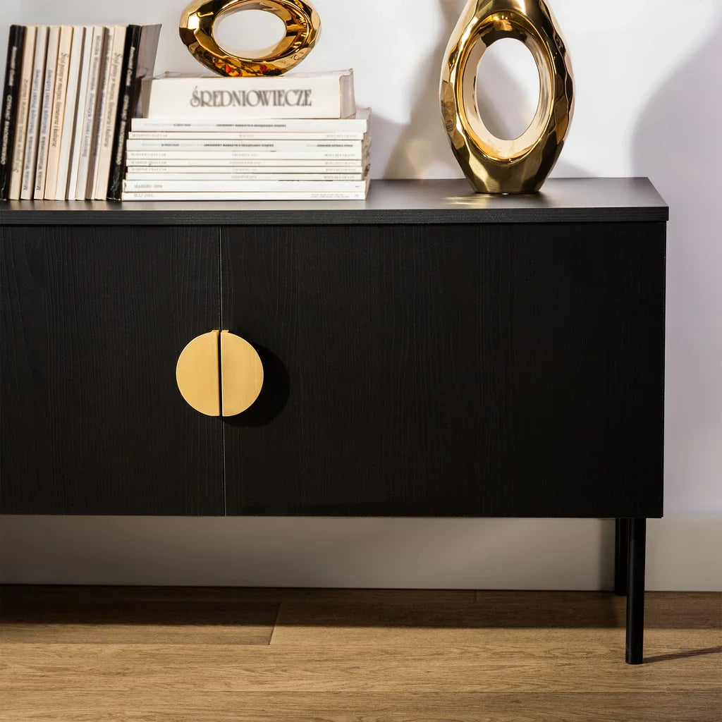 MO Mond Black Tv Stand 160 cm