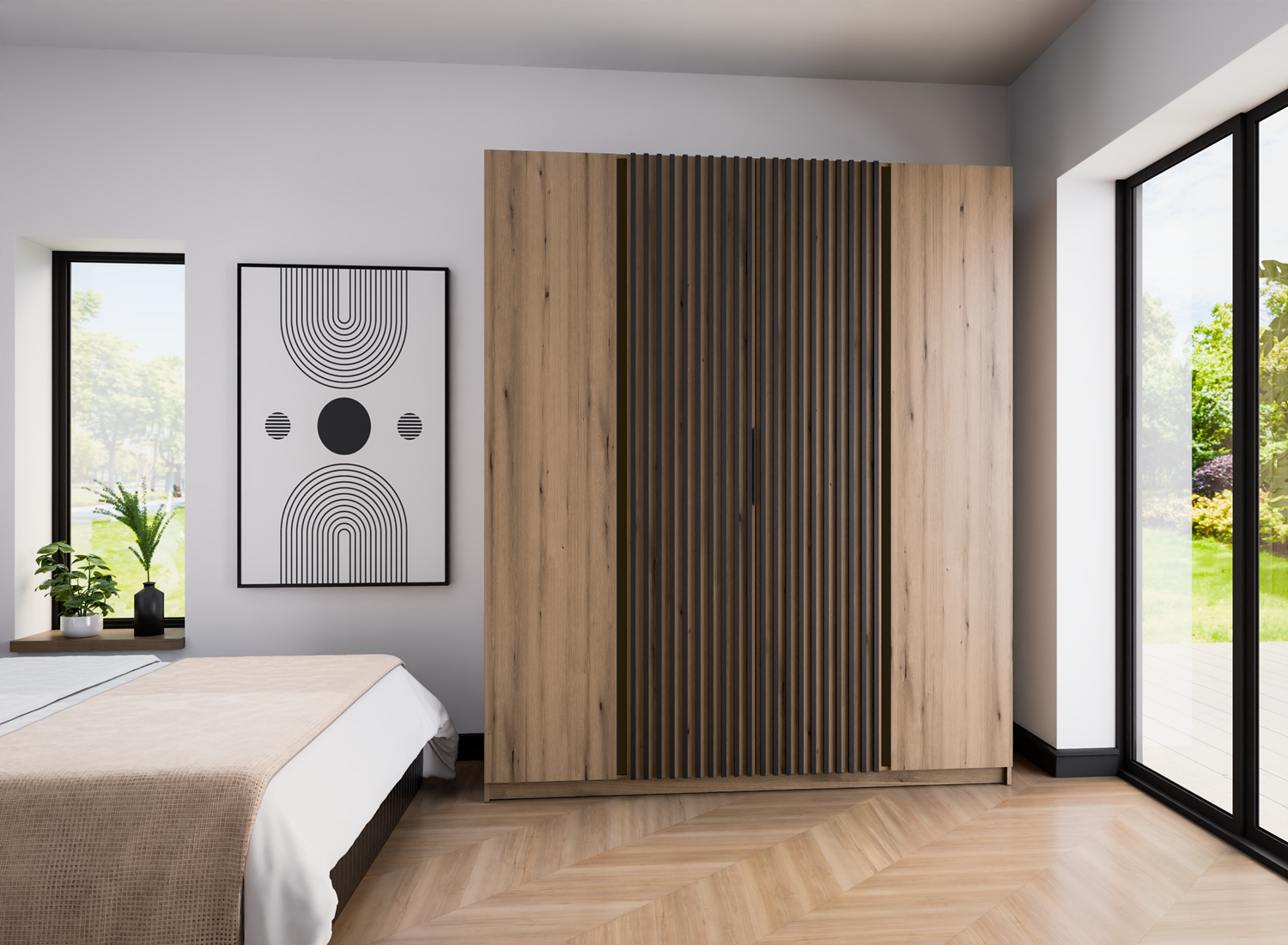 LE KAJA EV/EV-BL 2F 2LAM Wardrobe