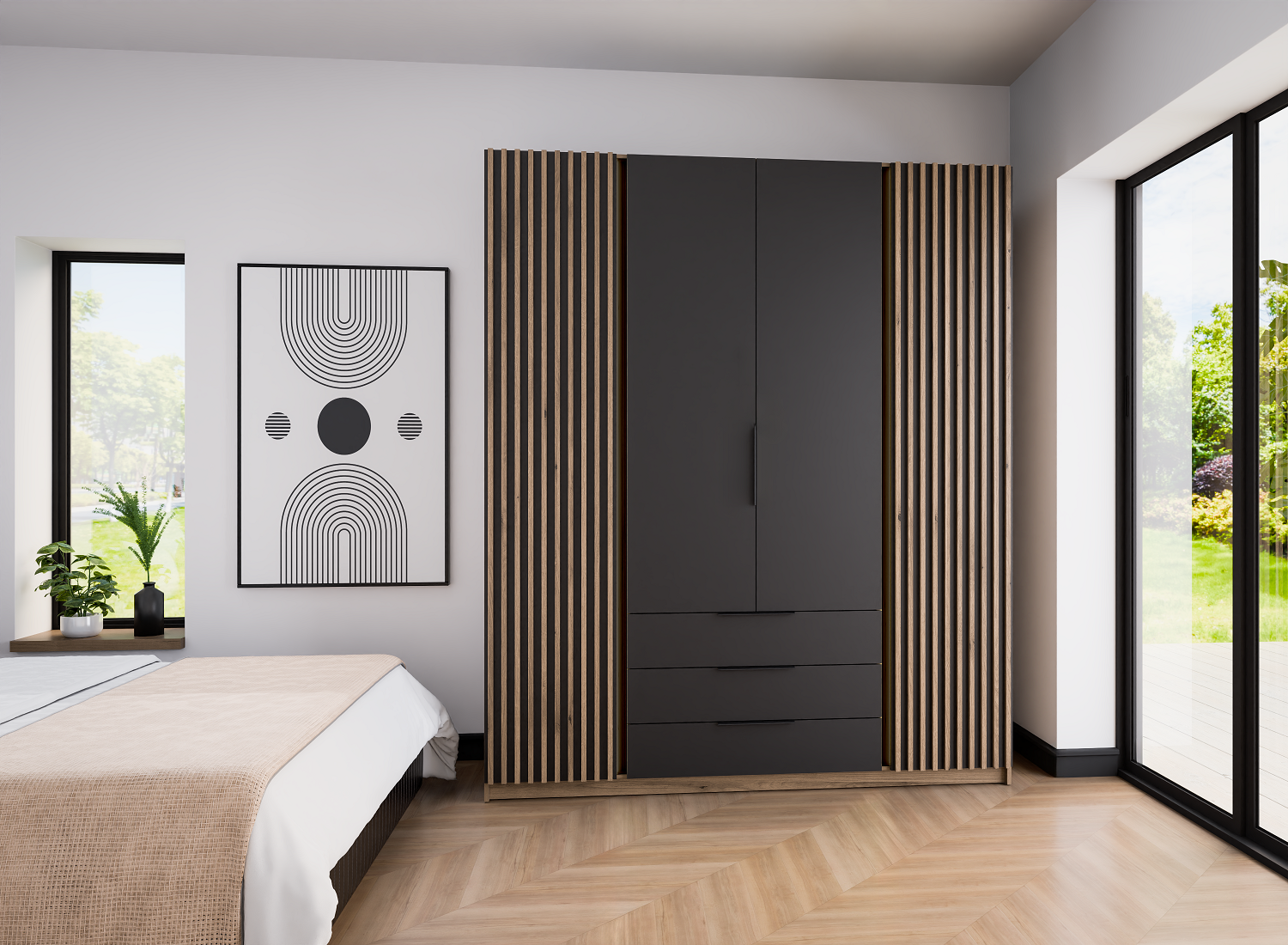 LE KAJA EV/BL-EV 2 LAM 2F 3S Wardrobe