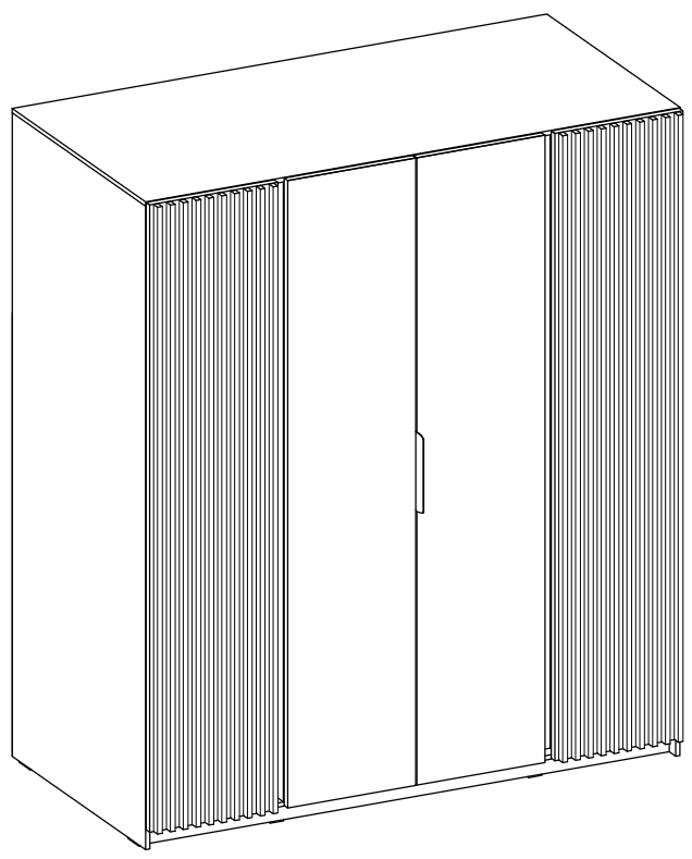 LE KAJA EV/EV-BL 2LAM 2F Wardrobe