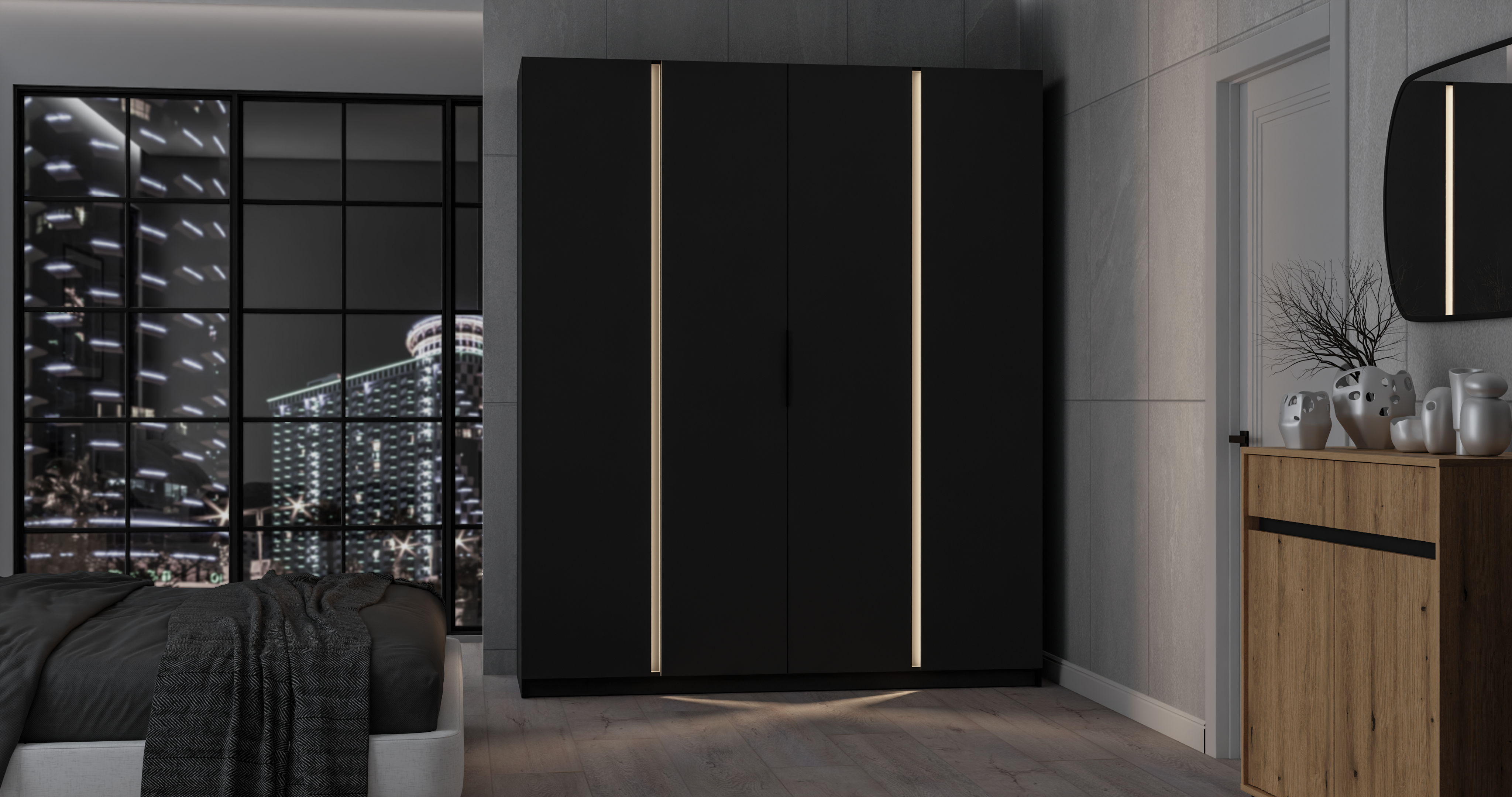 LE KAJA BL/BL 4F  Wardrobe