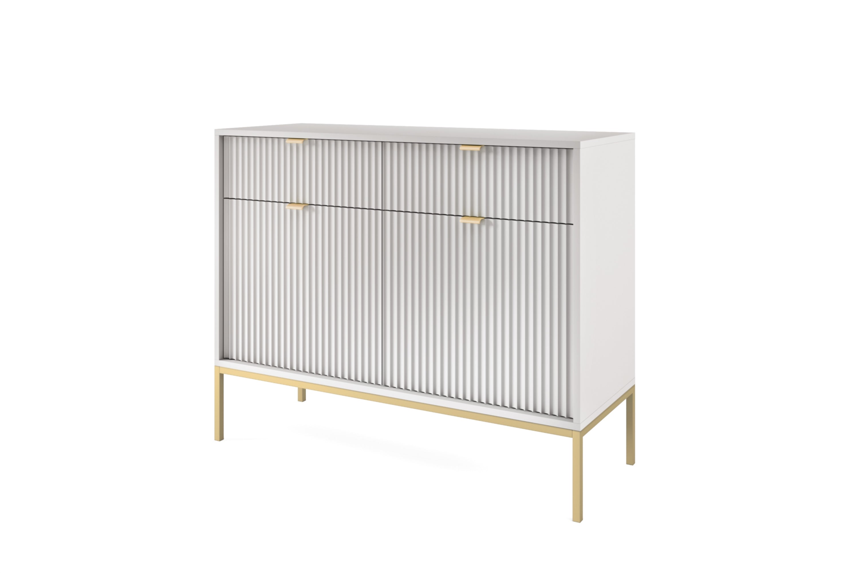 Nova Dresser Gray - Modern Design with Two Doors and Two Drawers