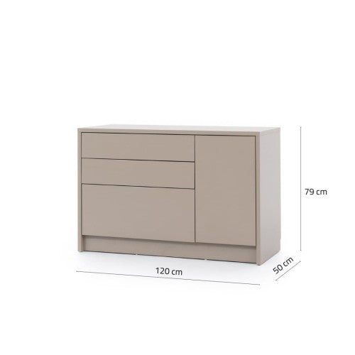 Customizable Genius Murphy Bed Furniture Set 120 × 200 cm – Cashmere