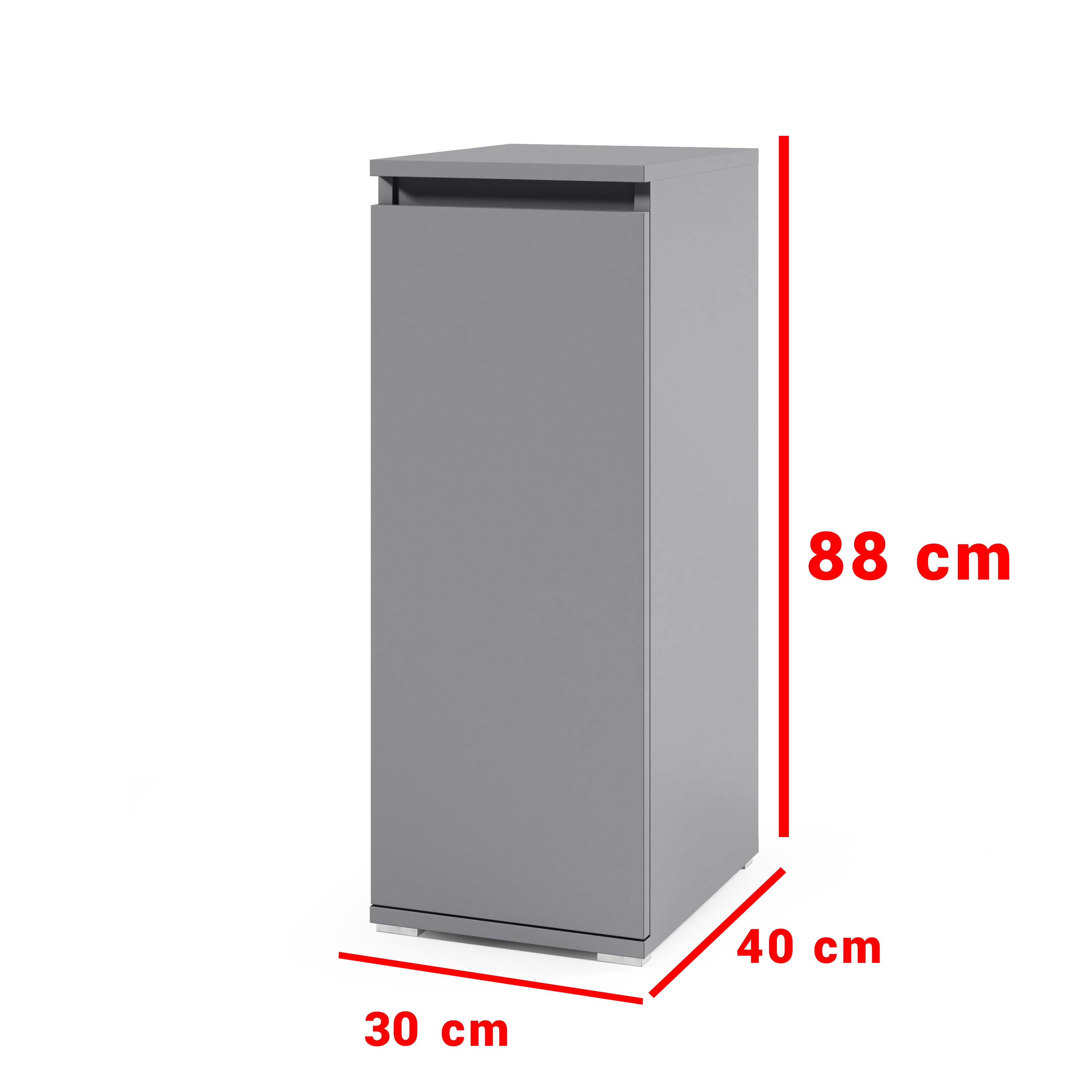 PK Emi 24 Hallway Wardrobe White/ Graphite/Aristan Oak-Black