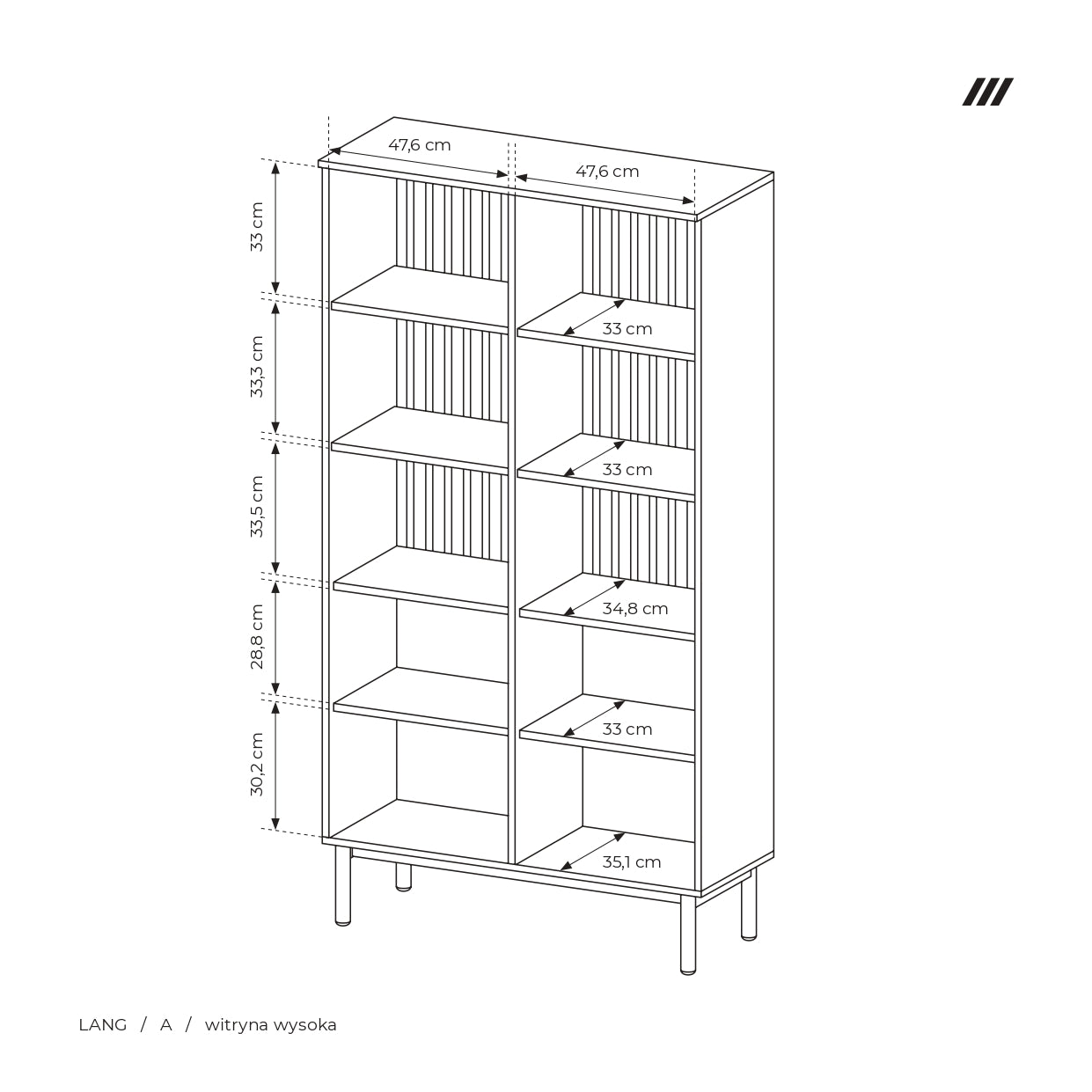Lask Lang High Display Cabinet