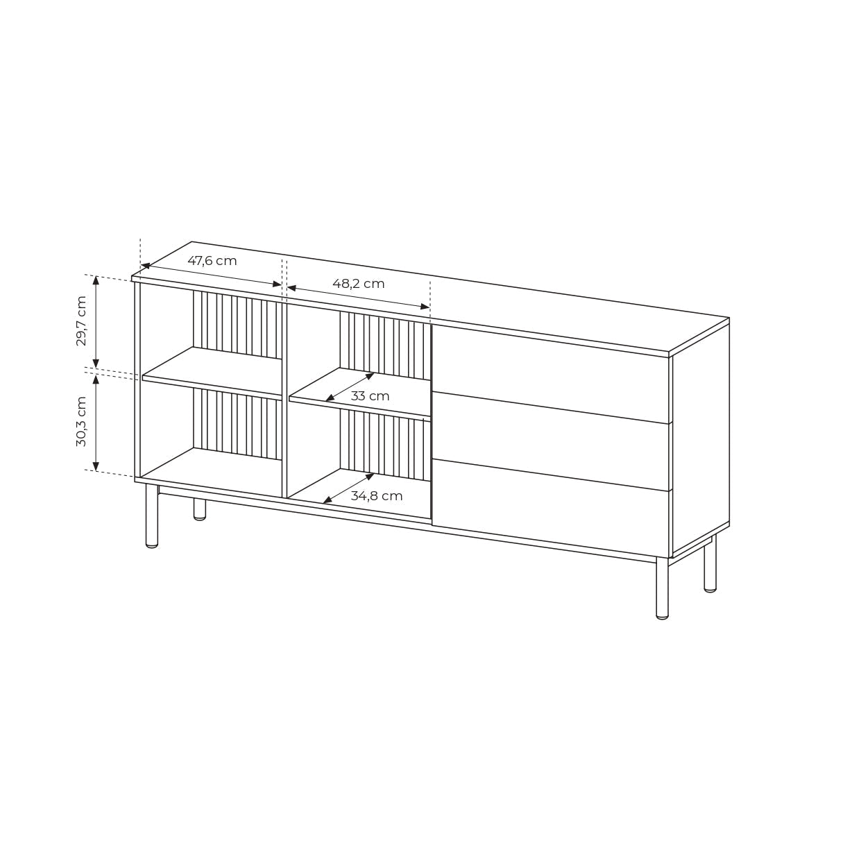Lask Lang – Sideboard 180 cm