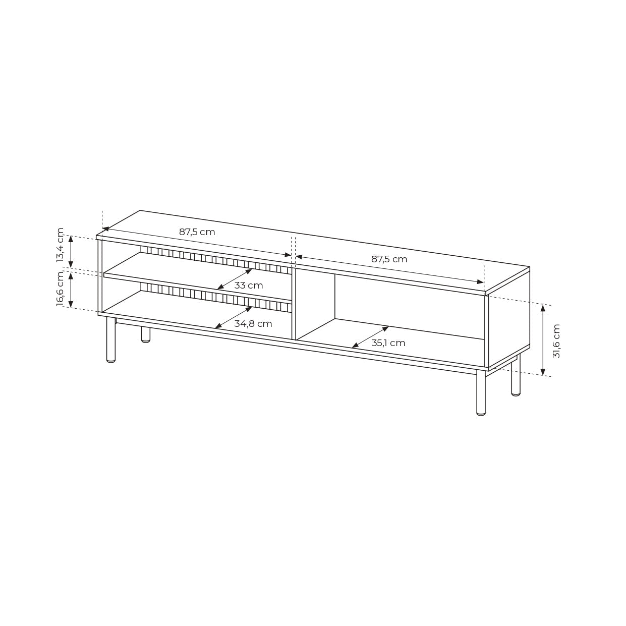 Lask Lang TV-Schrank 180 cm