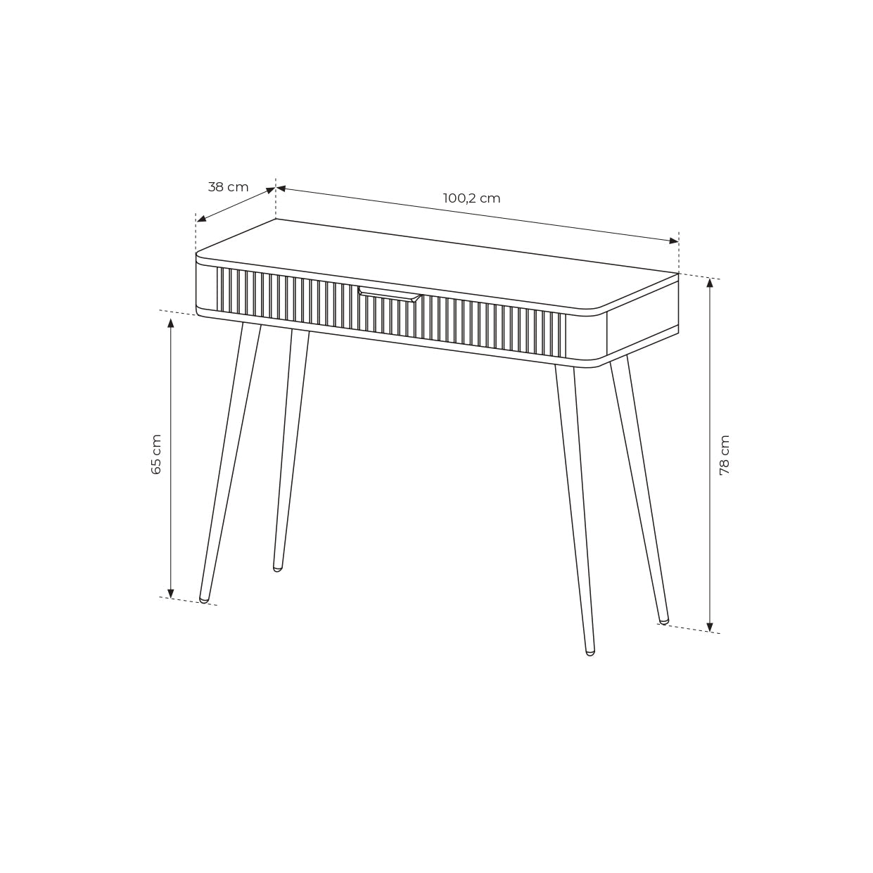 Lask Lante – Frisiertisch 1 Schublade