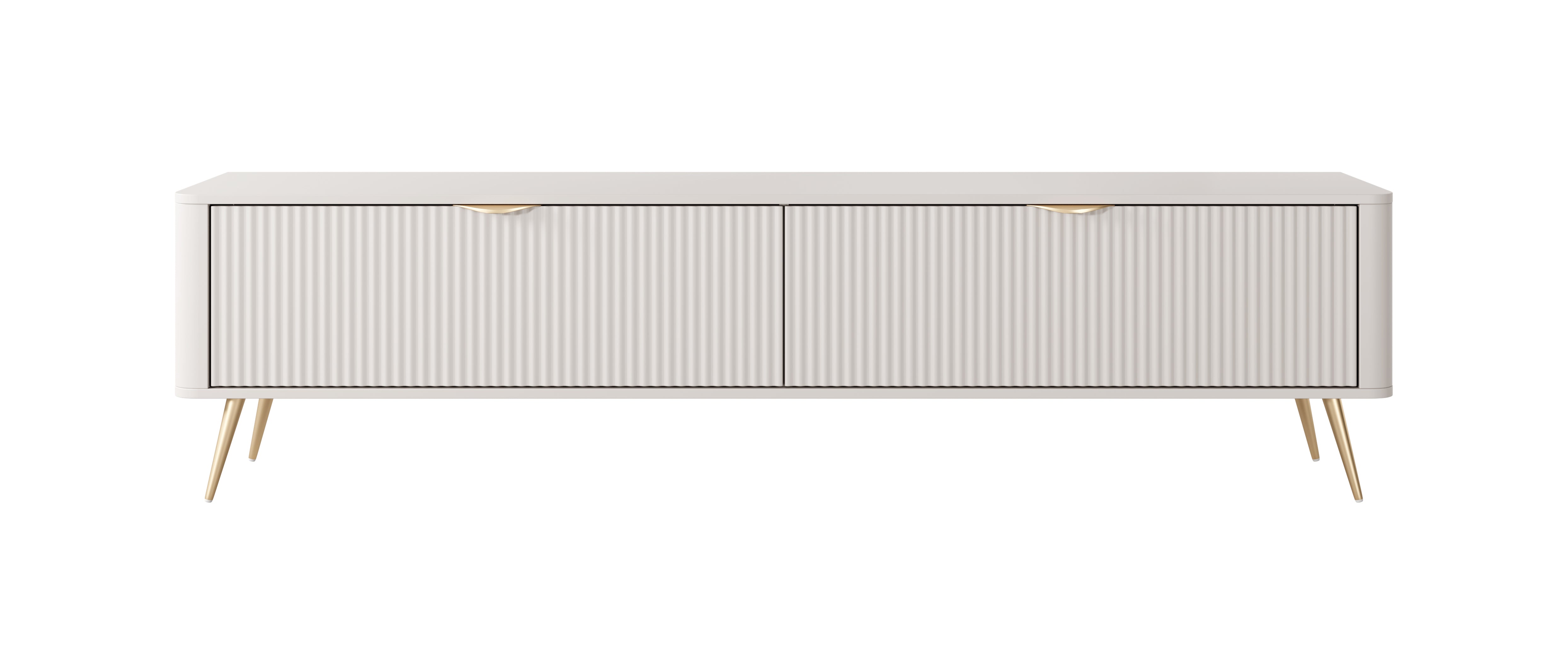 Lask Lante – TV-Schrank 200 cm mit 2 Türen, Beige (200 × 51,2 × 38 cm)
