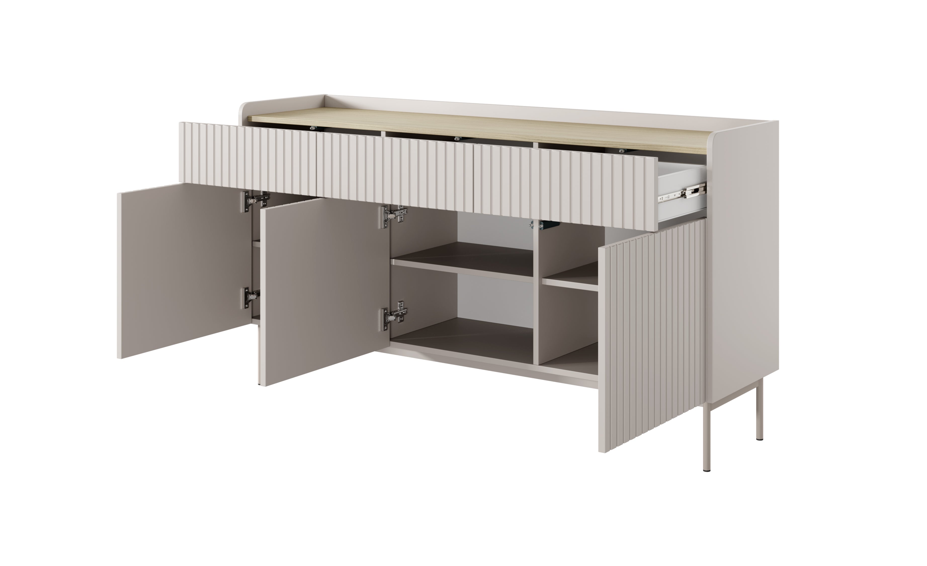 Lask Level – Sideboard 153 cm with 3 Doors and 3 Drawers