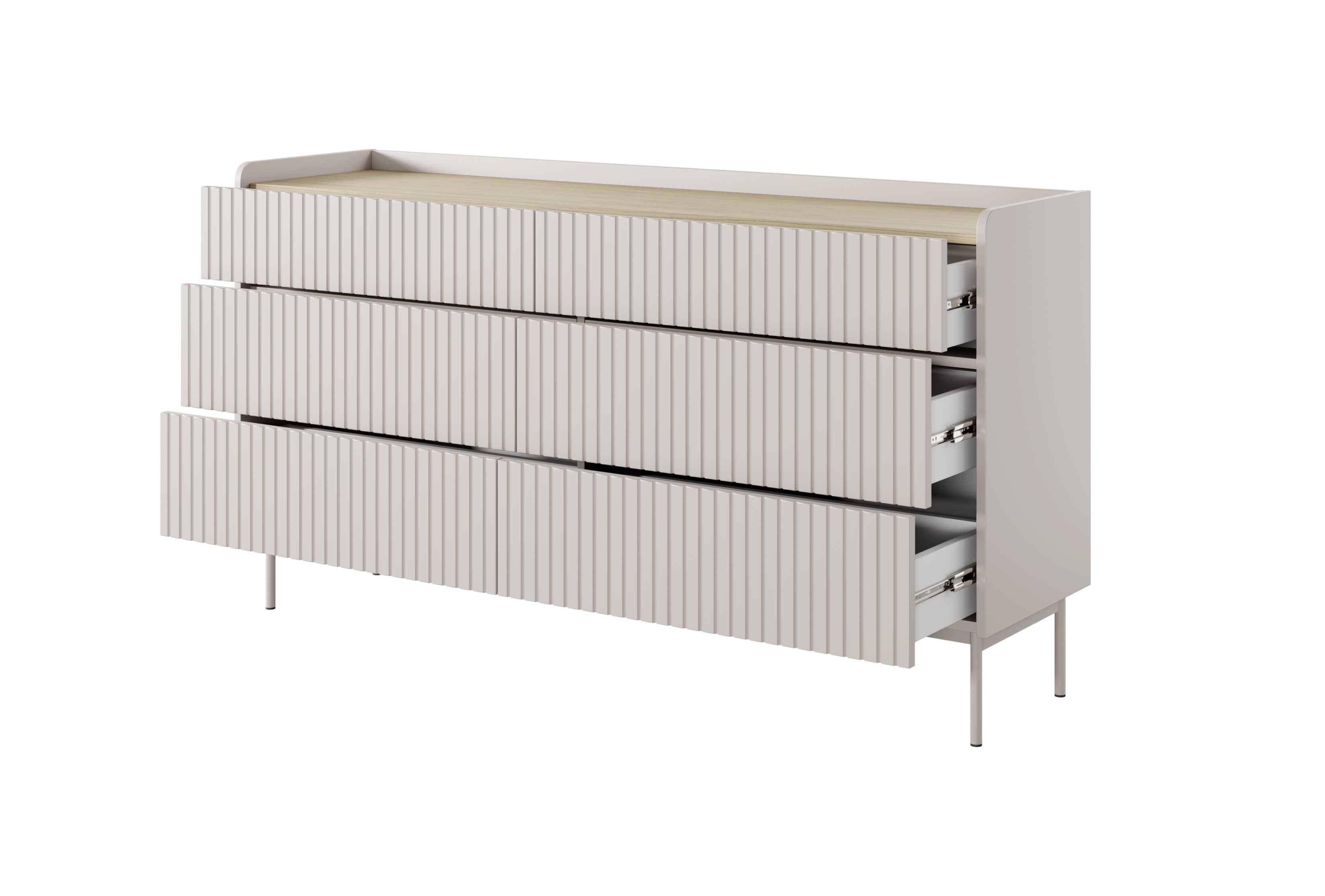 Lask Level – Sideboard 153 cm with 6 Drawers