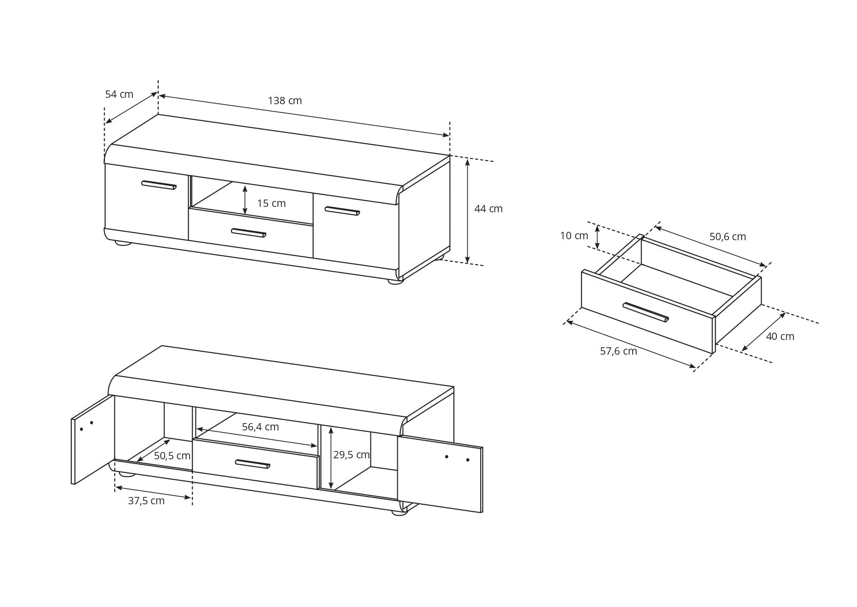 Lask Link – TV Stand 140 cm
