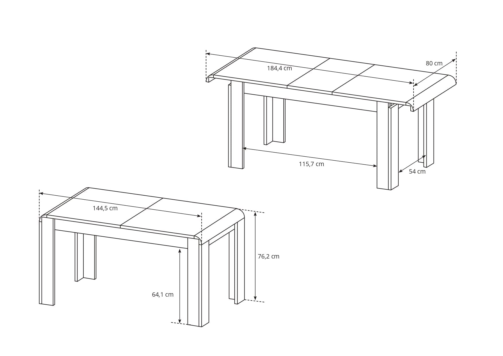 Lask Link – Extendable Dining Table