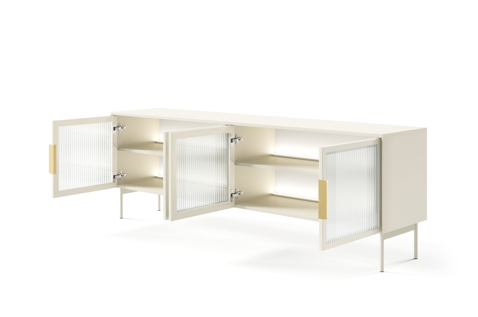 Lask LUMI 4D TV Stand with LED Lighting – 181.3 x 39.5 cm – Cashmere