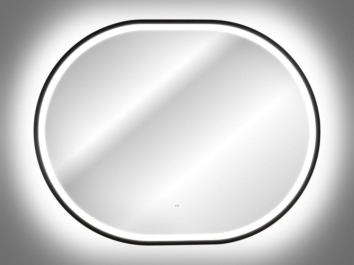 Apollo 2 Black LED Mirror – 70 x 90 cm