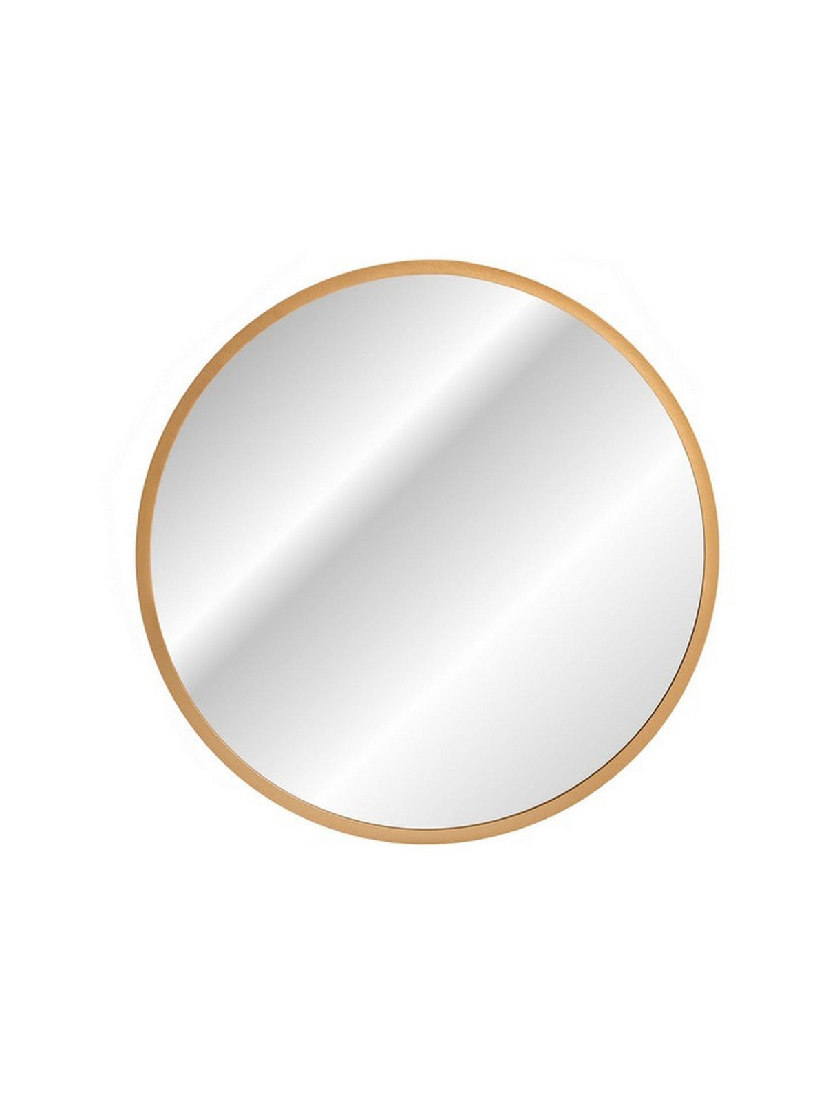 Hestia 60 – Round LED Bathroom Mirror with Gold Aluminium Frame, 60 cm