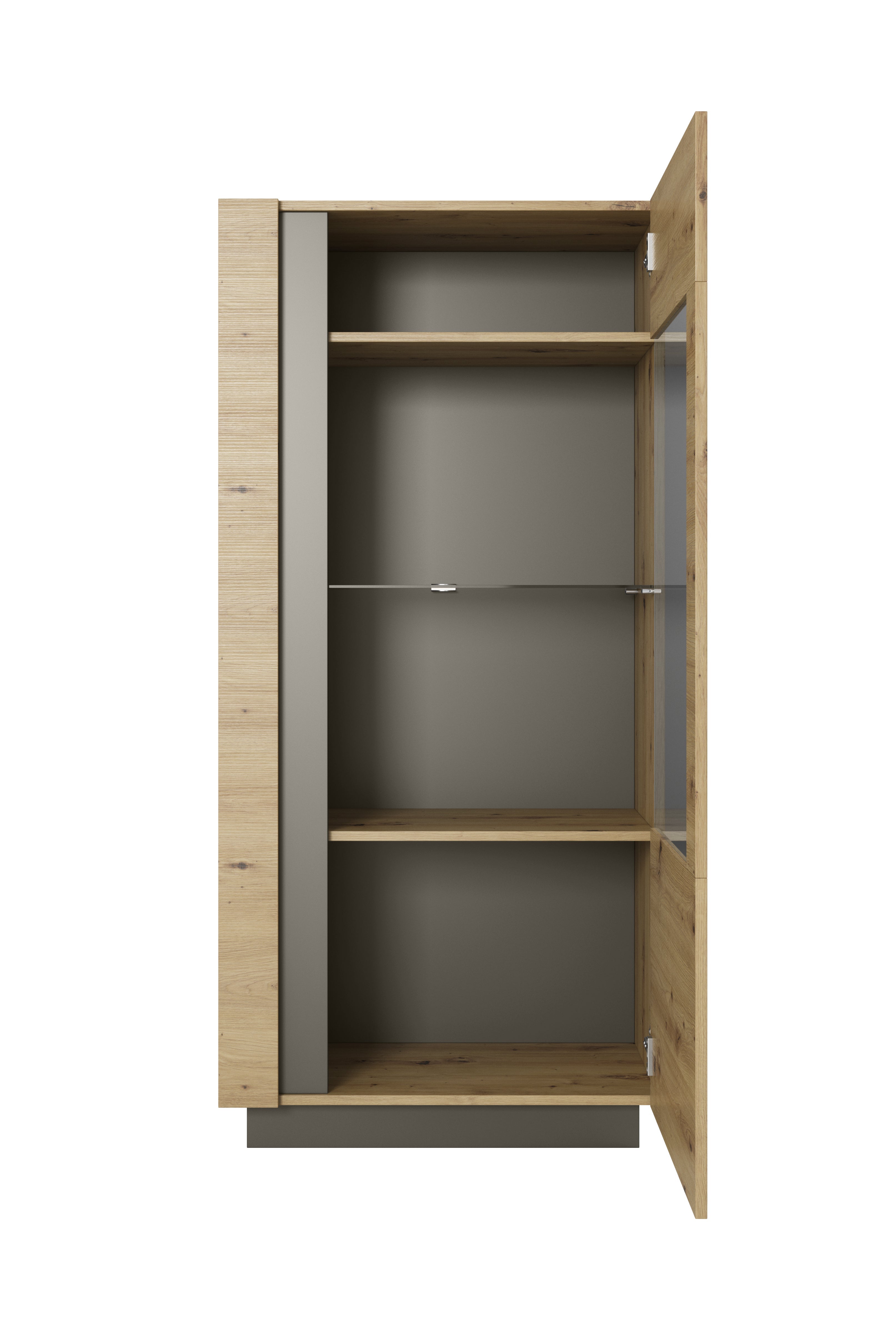 Lask ARCO Display Cabinet 72 – 72 x 40 x 154 cm – Artisan Oak