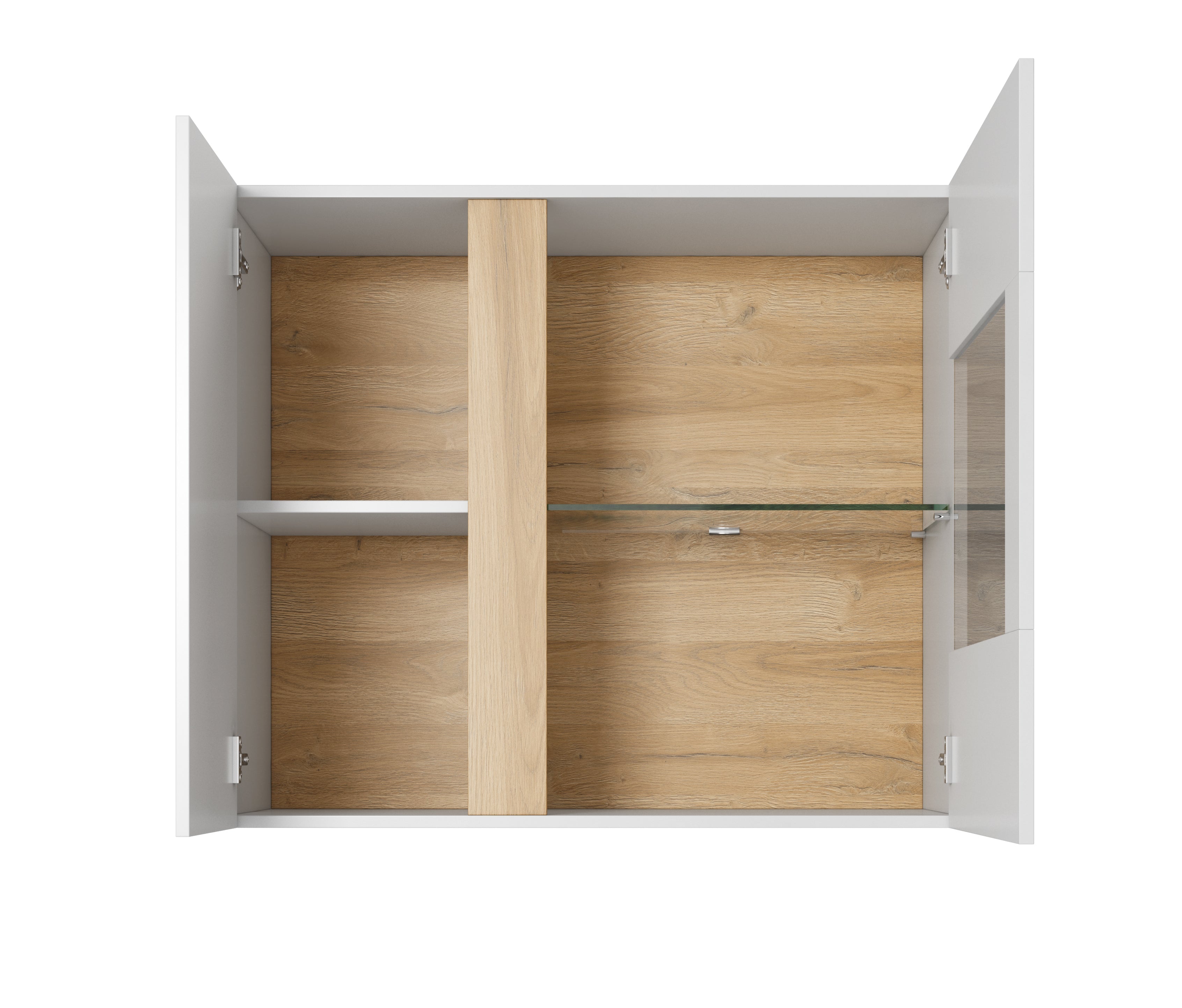 Lask ARCO Wall-Mounted Display Cabinet 96 – 96.5 x 40 x 82.5 cm – White