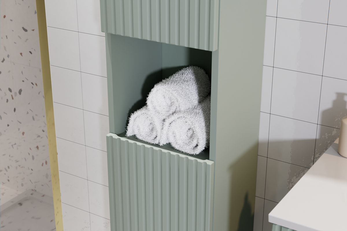 Line Reed Hochschrank 2 Türen – Reed Green, 30 cm