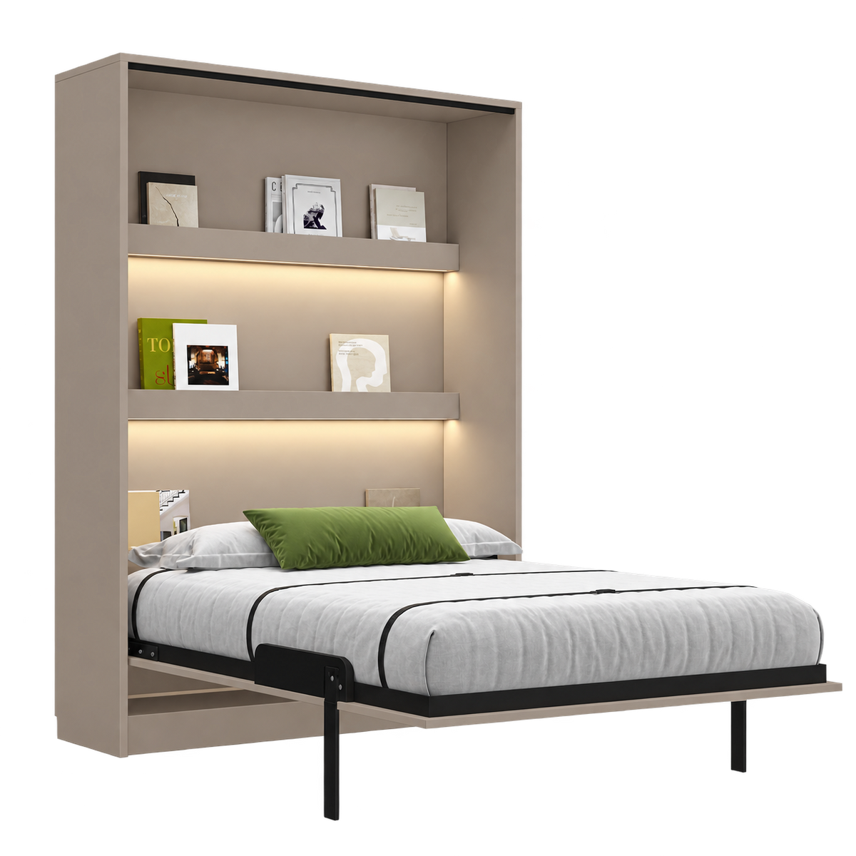 Customizable Genius COMFORT Murphy Bed Furniture Set 160 × 200 cm – Congo