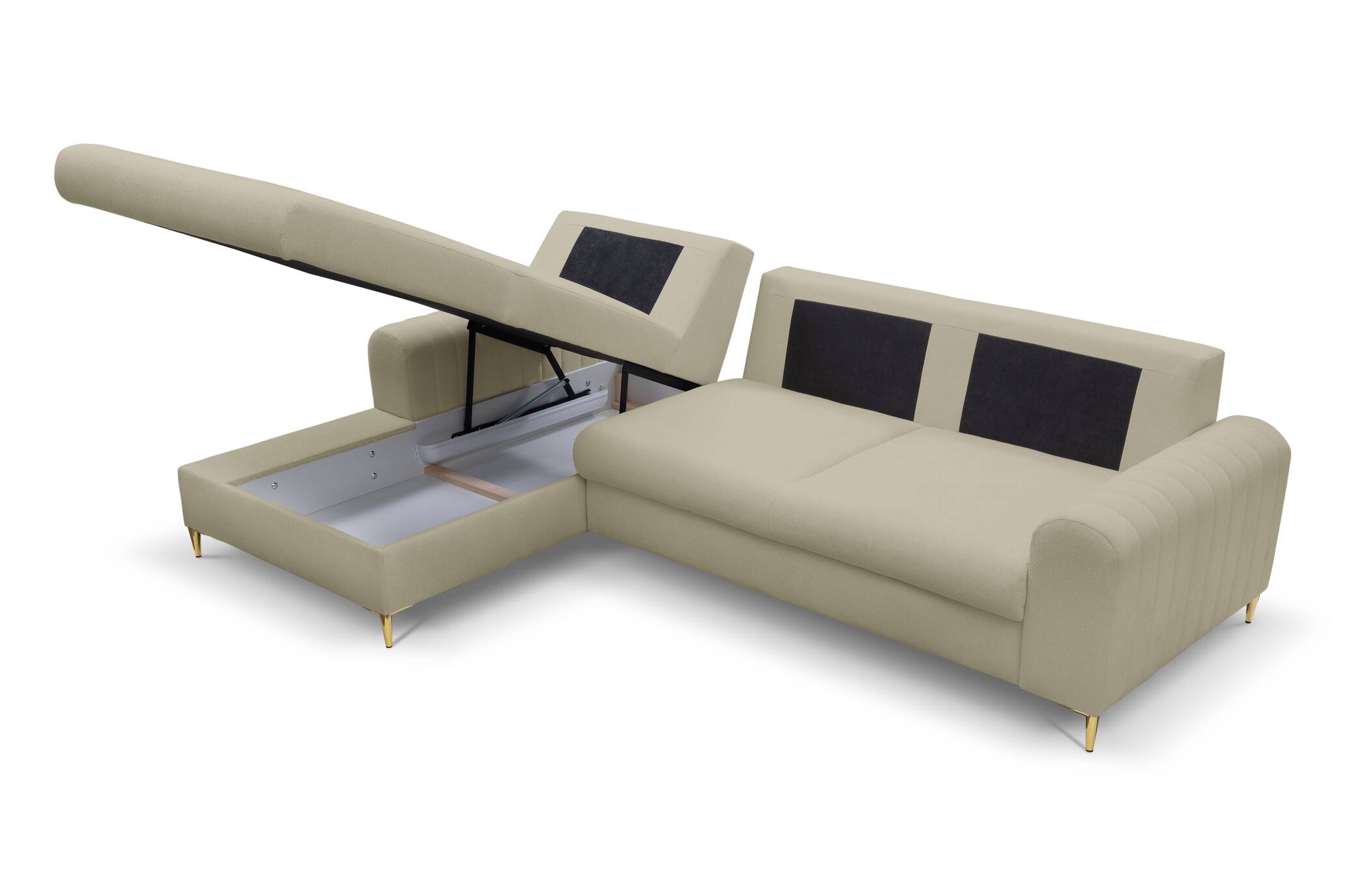 Lask MONACO Corner Sofa Bed – 252 x 90–168 cm – Left or Right Configuration