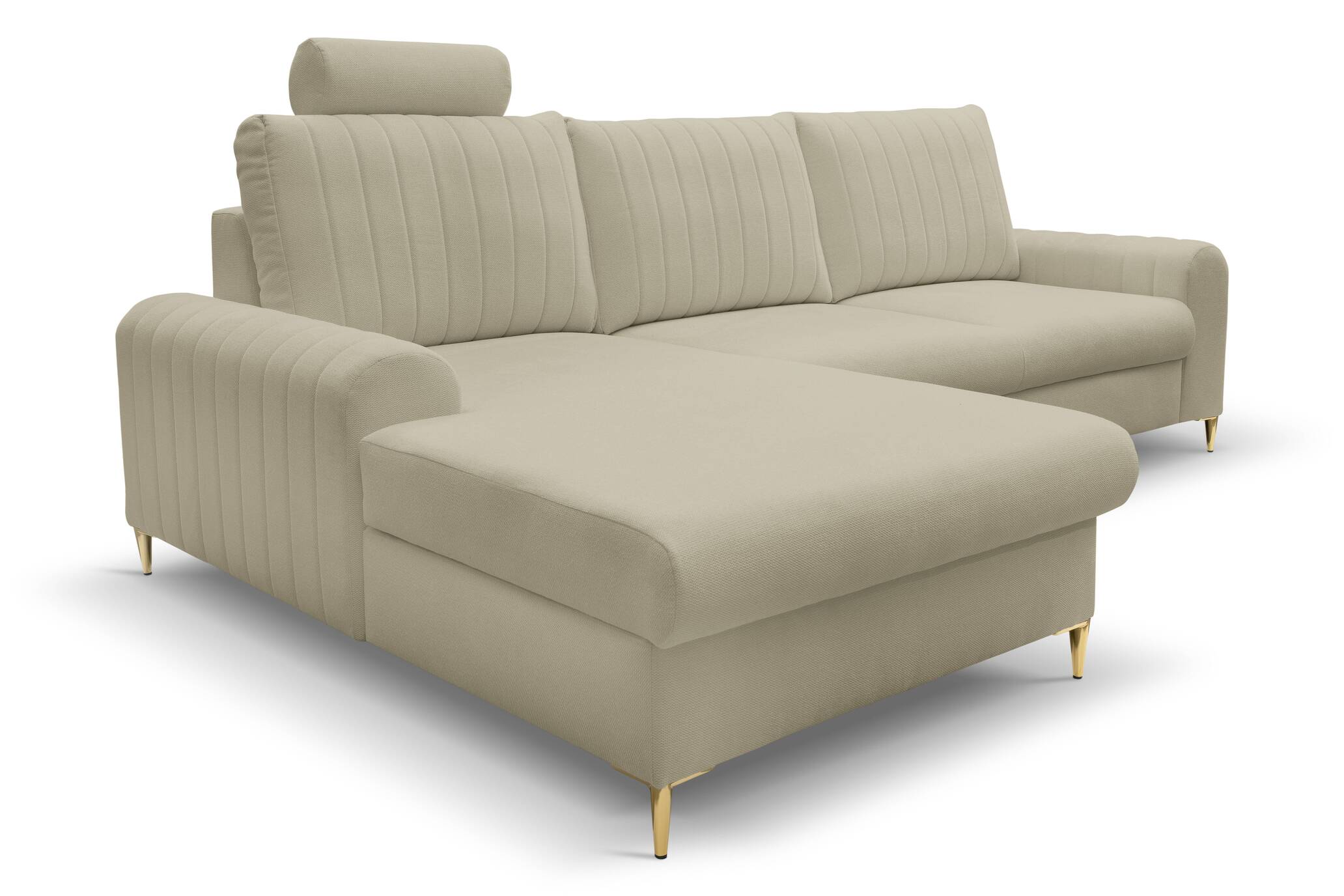 Lask MONACO Corner Sofa Bed – 252 x 90–168 cm – Left or Right Configuration
