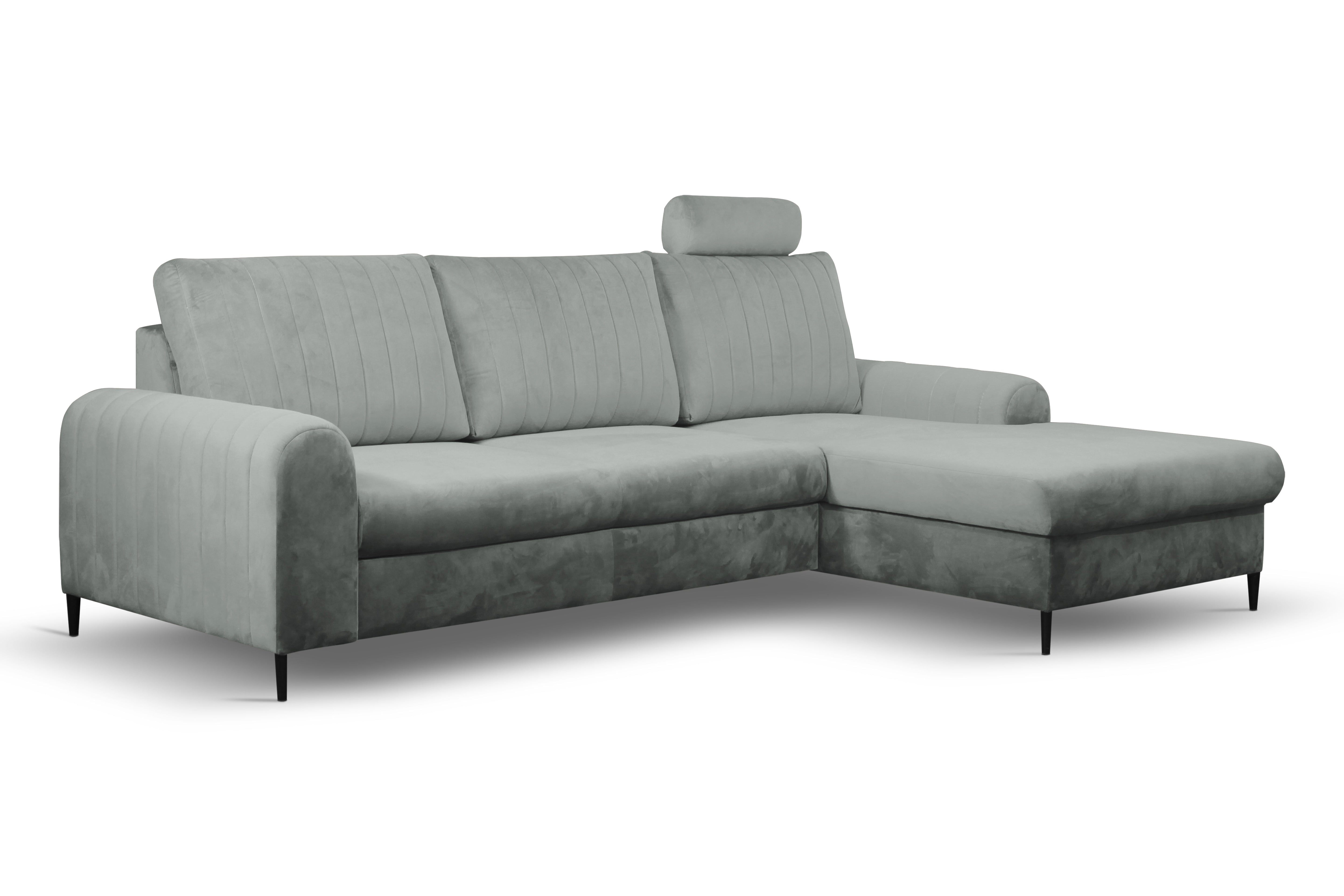 Lask MONACO Corner Sofa Bed – 252 x 90–168 cm – Left or Right Configuration