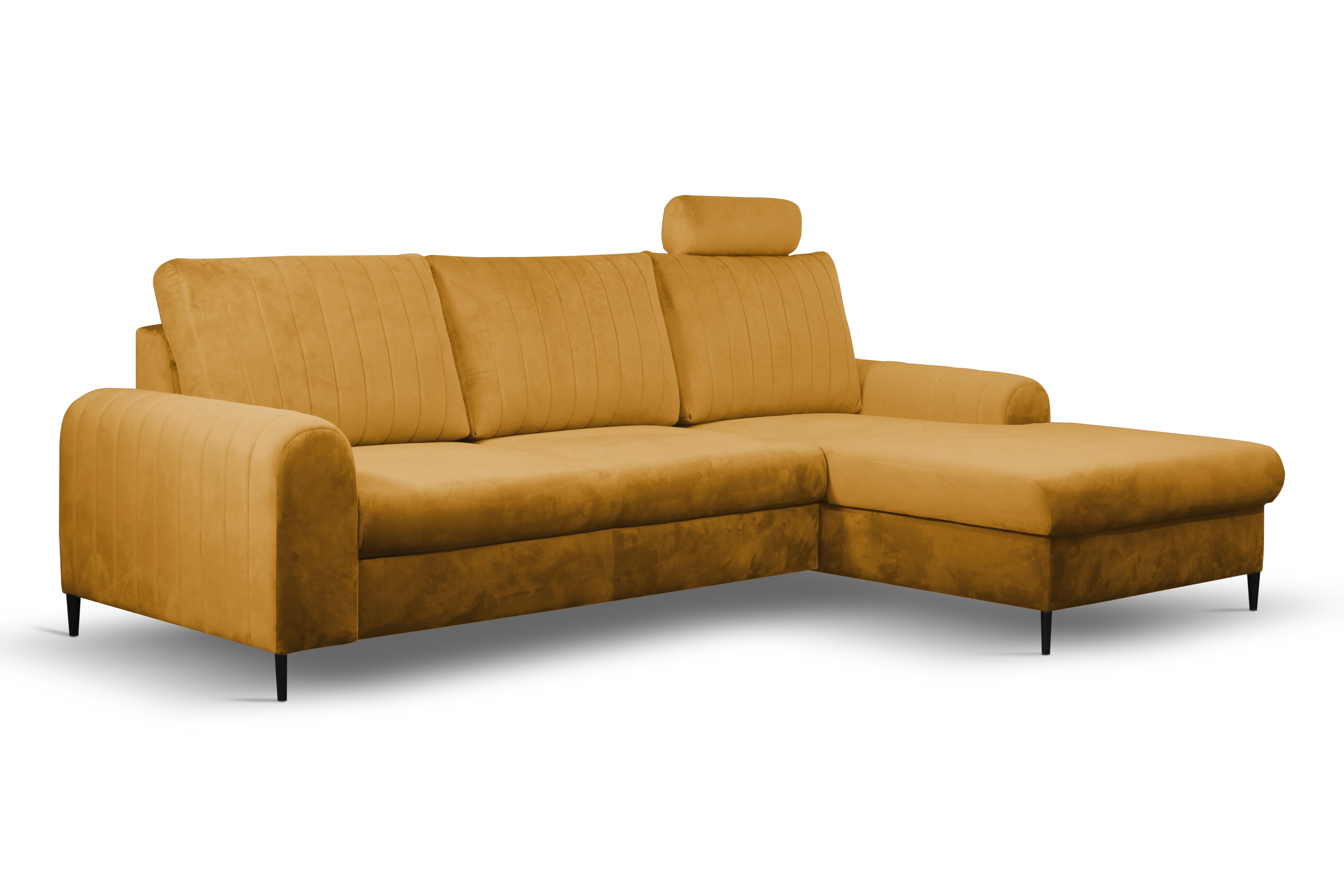 Lask MONACO Corner Sofa Bed – 252 x 90–168 cm – Left or Right Configuration