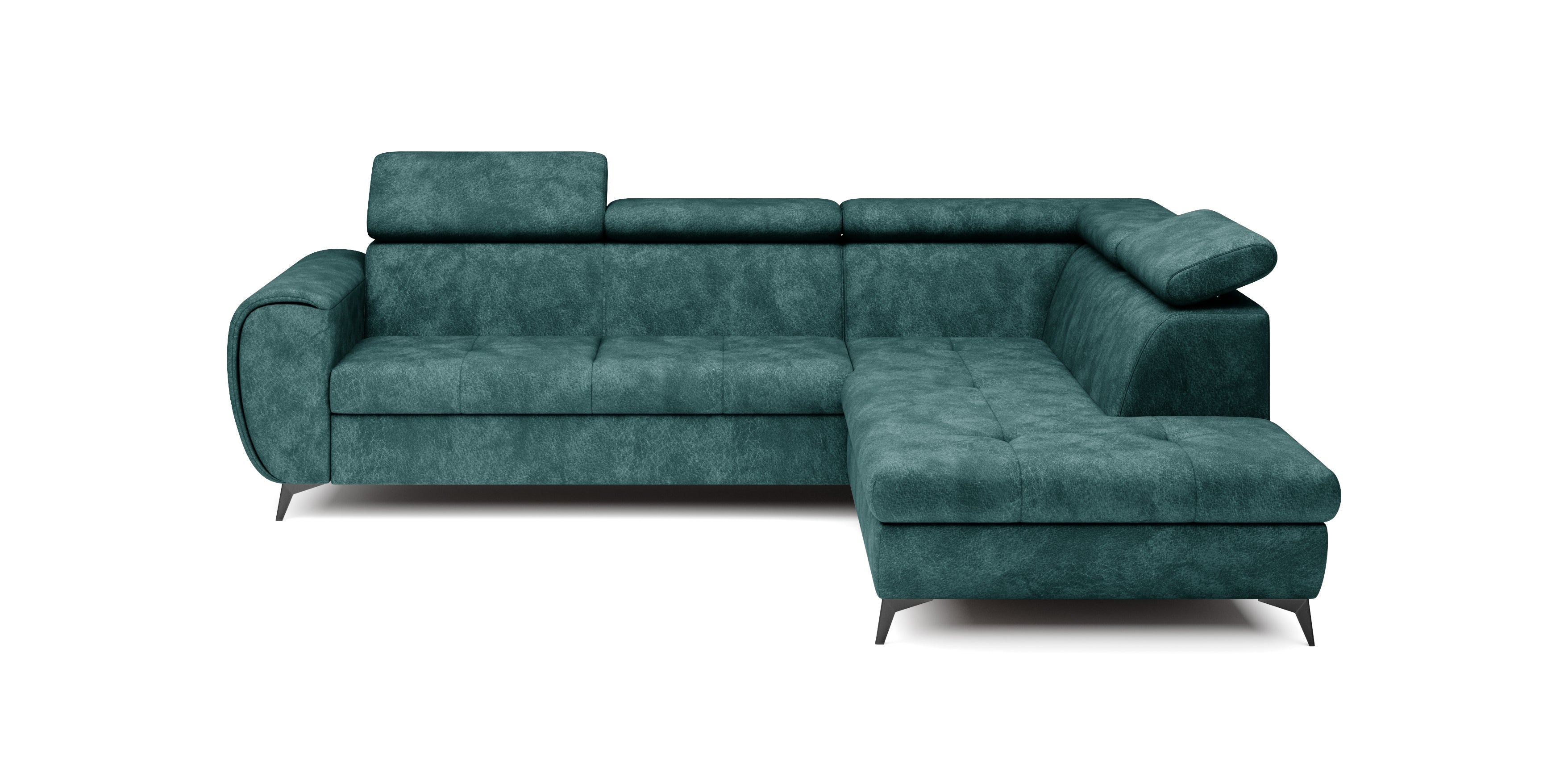 Lask MONA PIK Corner Sofa Bed with Adjustable Headrests – 260 x 217 cm – Left or Right Configuration