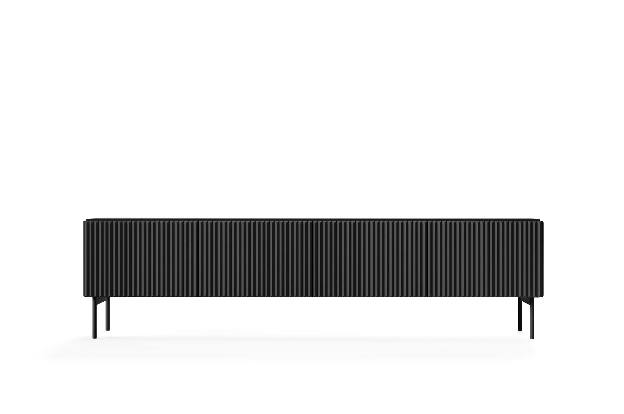 Lask Multi Black – TV Cabinet 195 cm with 4 Doors (195.2 × 51.2 × 39.8 cm)