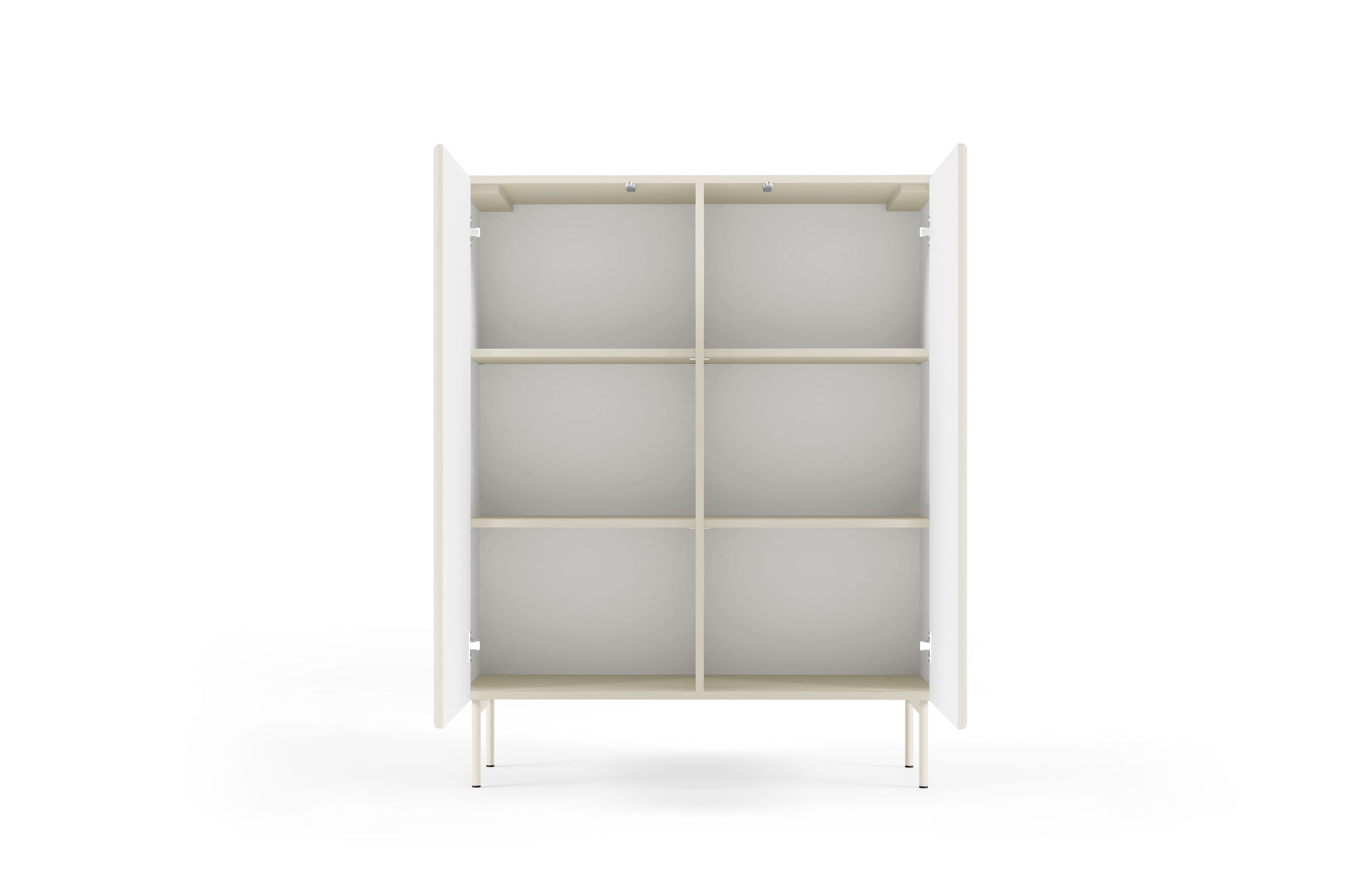 Lask Multi Cashmere – High Sideboard 2 Doors (98.6 × 123 × 39.8 cm)