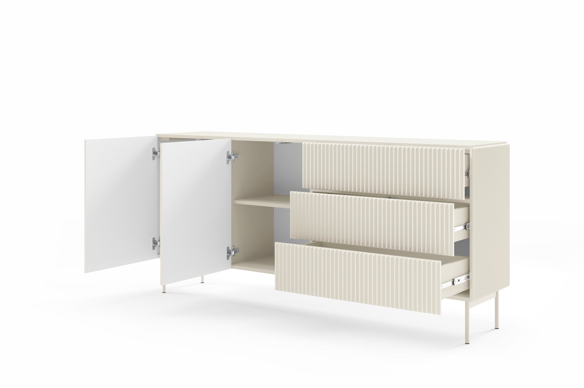 Lask Multi Cashmere – Sideboard 177 cm with 2 Doors and 3 Drawers (177 × 81.2 × 39.8 cm)