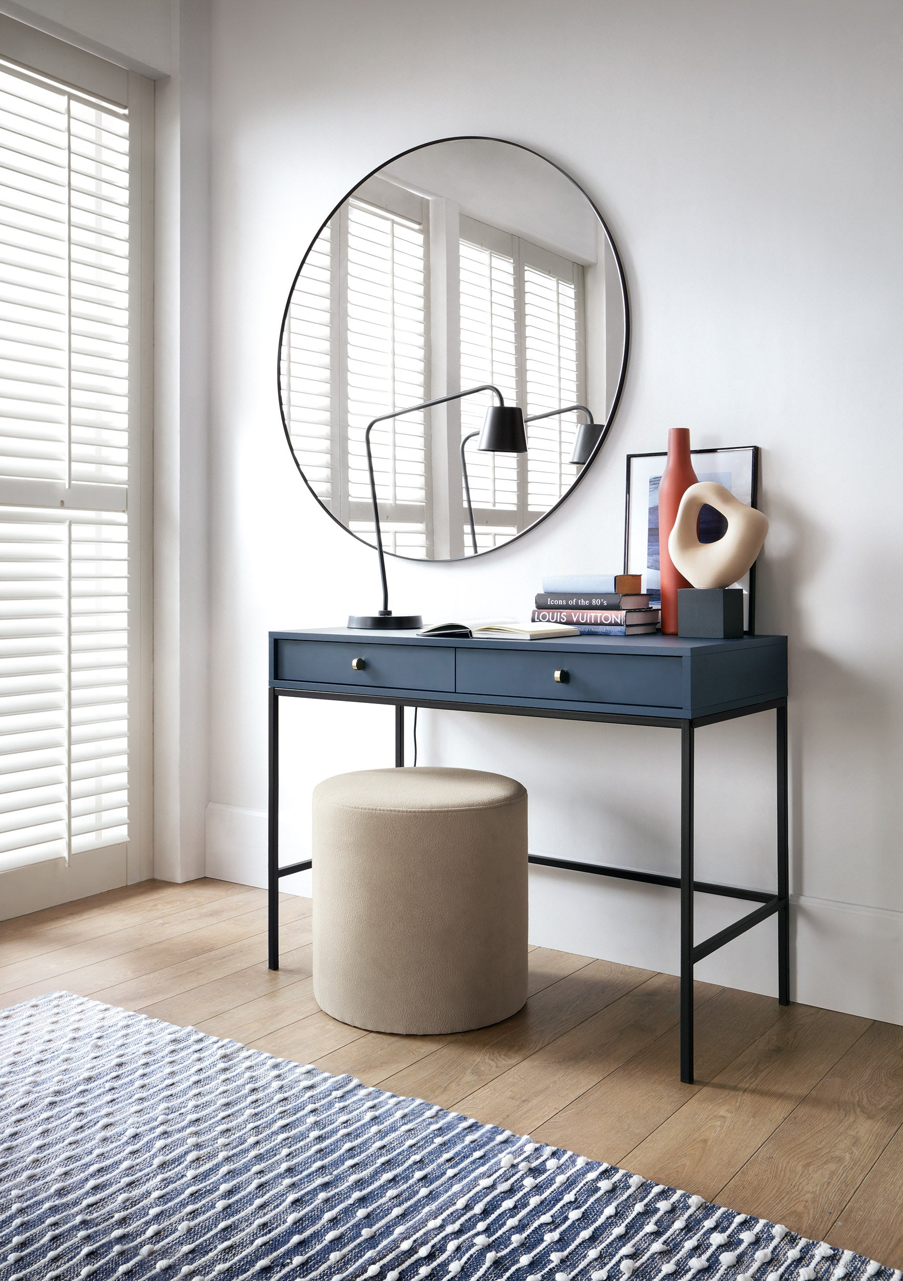 Schminktisch Mono, Marineblau 