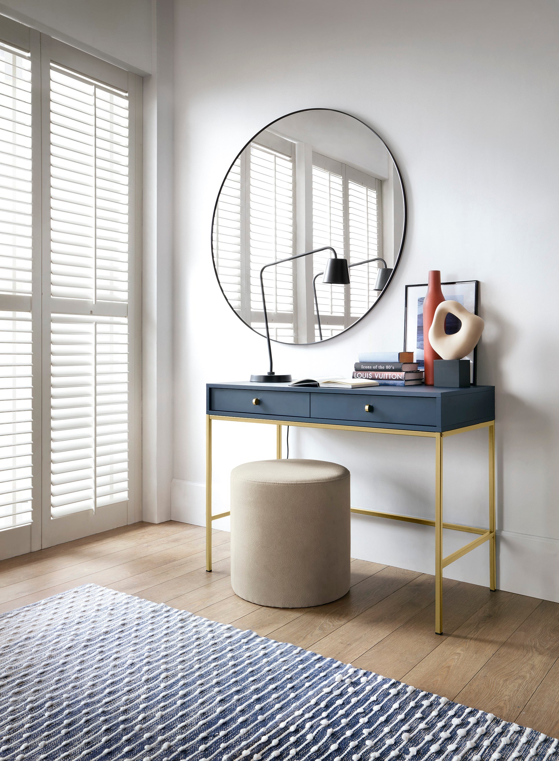 Schminktisch Mono, Marineblau 