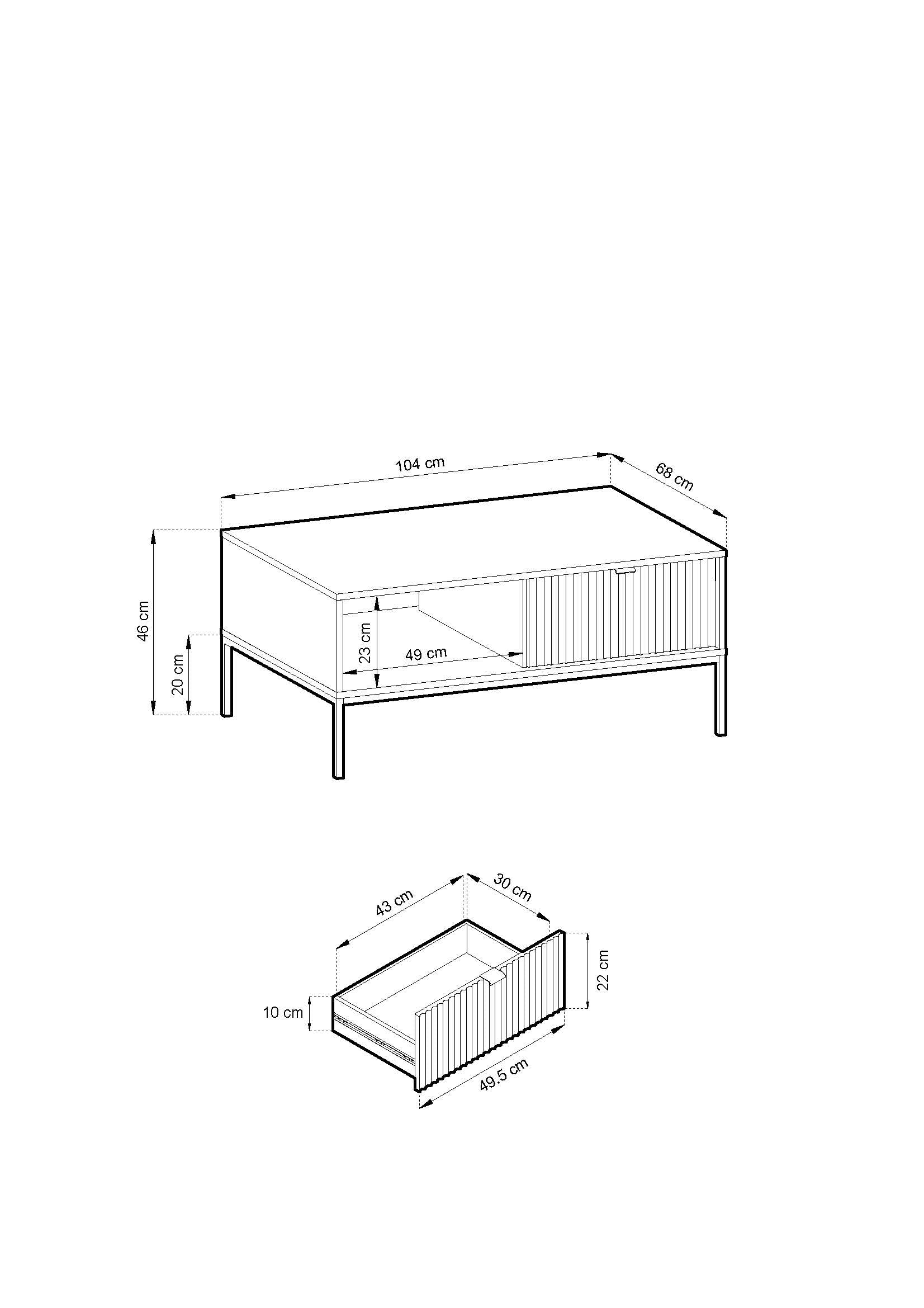 Nova Couchtisch aus Vincenz-Eiche – Modernes Design und praktische Funktionalität