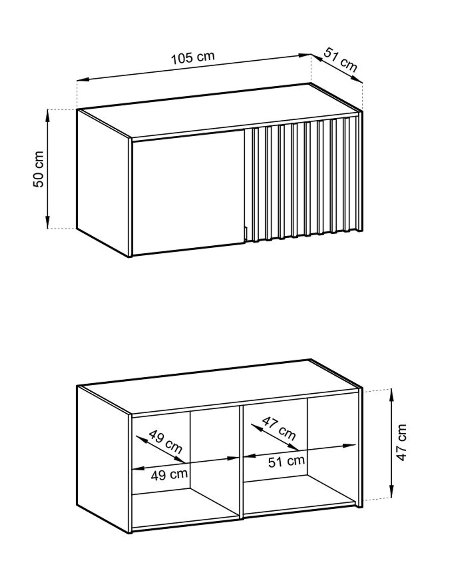 NELLY 2D KLEIDERSCHRANK-ERWEITERUNG GRAU / ARTISAN-LAmellIERT