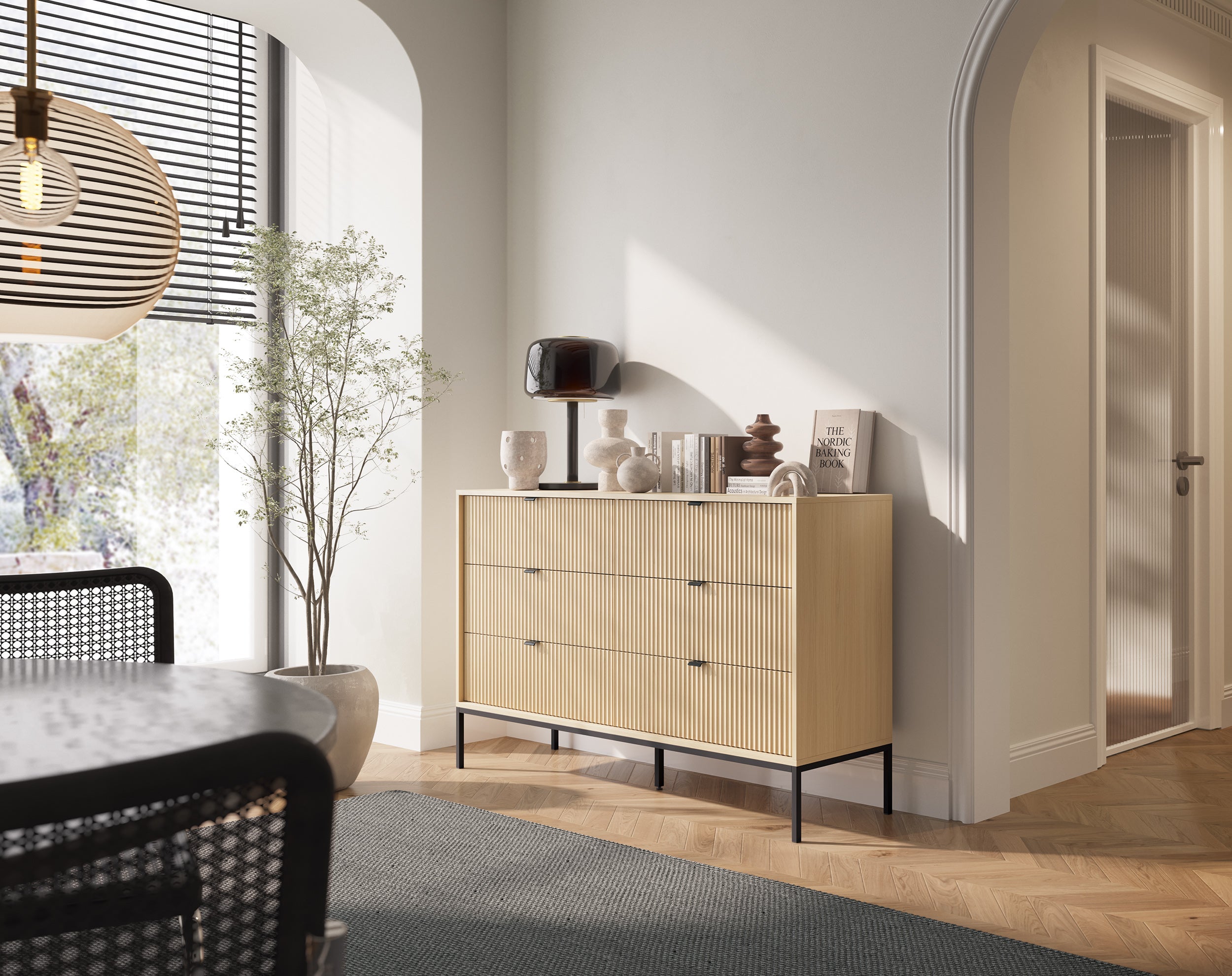 Nova Kommode Vincenz's Eiche – Eine Fusion aus moderner Eleganz und praktischem Stauraum