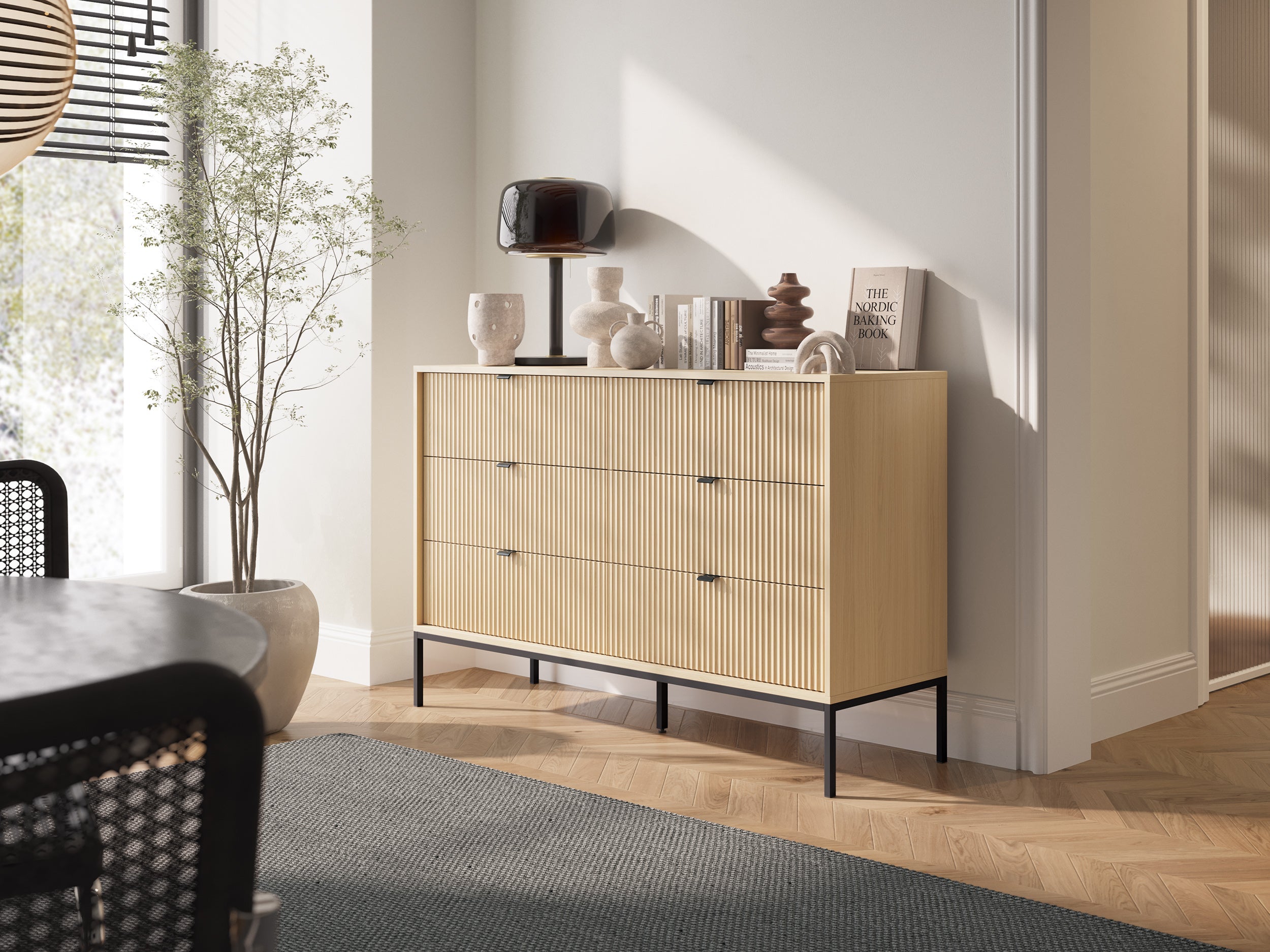 Nova Kommode Vincenz's Eiche – Eine Fusion aus moderner Eleganz und praktischem Stauraum