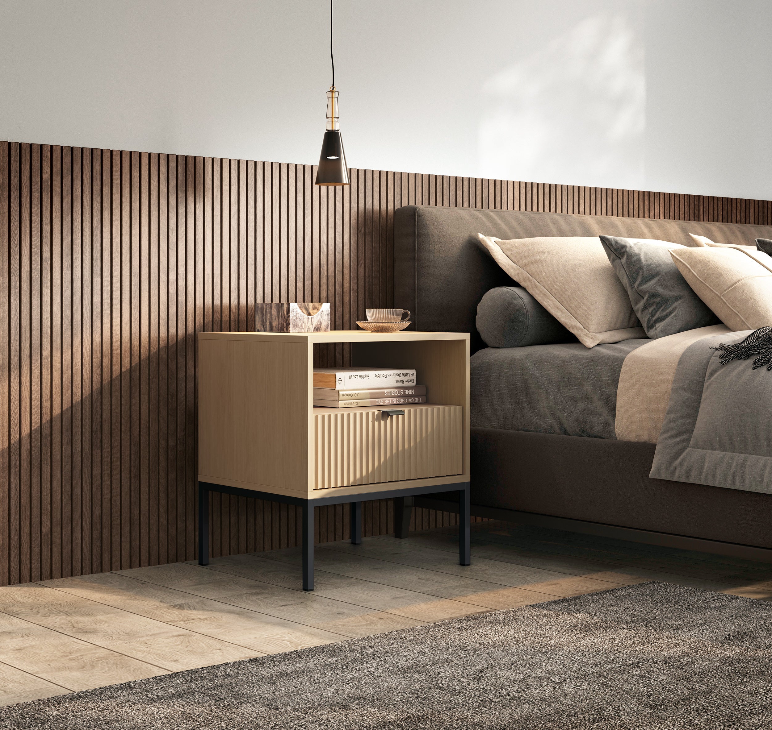 Nova Nachttisch aus Vincenz-Eiche – Moderne Eleganz für Ihr Schlafzimmer 