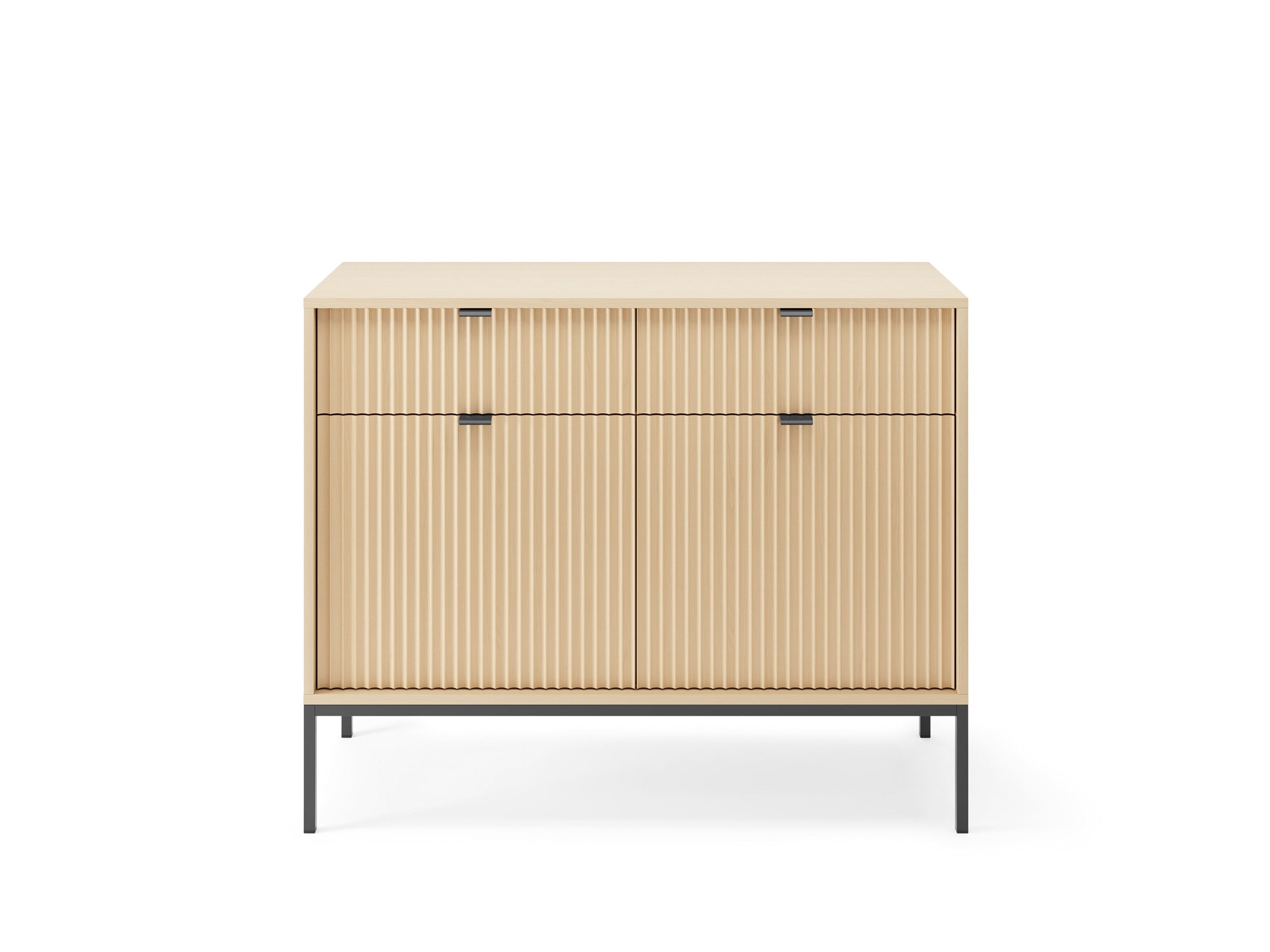 Nova Kommode Vincenz's Eiche - Modernes Design mit zwei Türen und zwei Schubladen