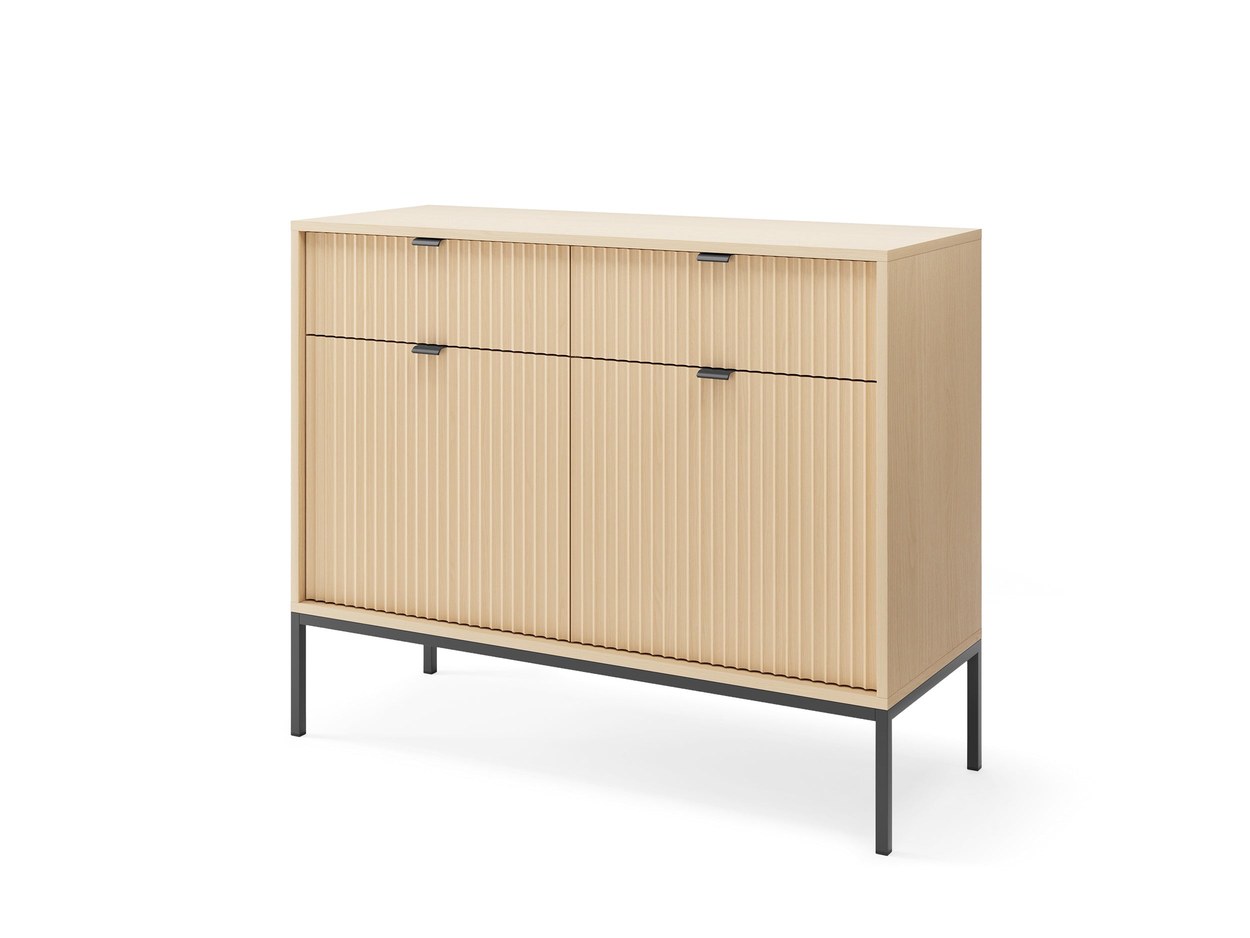 Nova Kommode Vincenz's Eiche - Modernes Design mit zwei Türen und zwei Schubladen