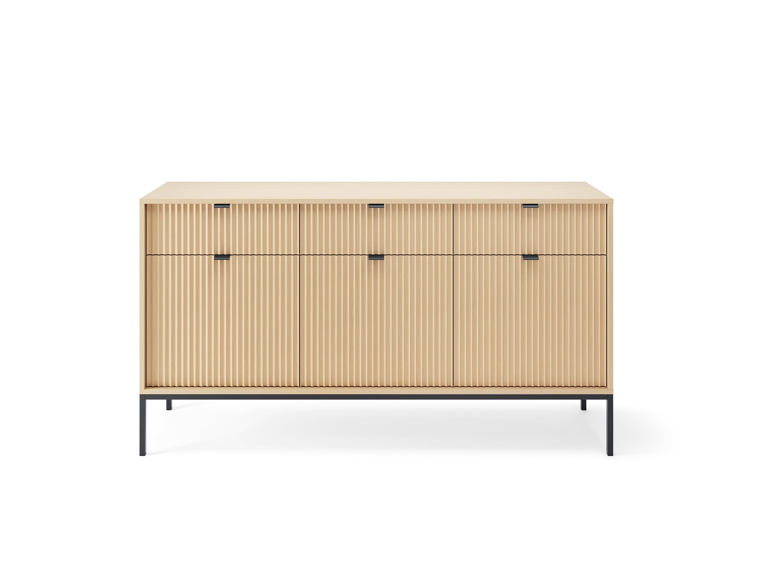 Nova Kommode Vincenz's Eiche - Modernes Design mit drei Türen und drei Schubladen