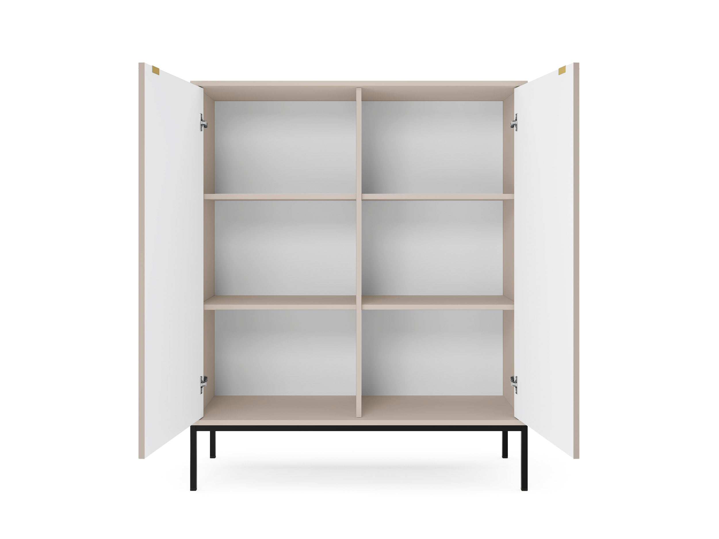 Nova Dresser Cashmere - Modern Design with Two Push to Open Door