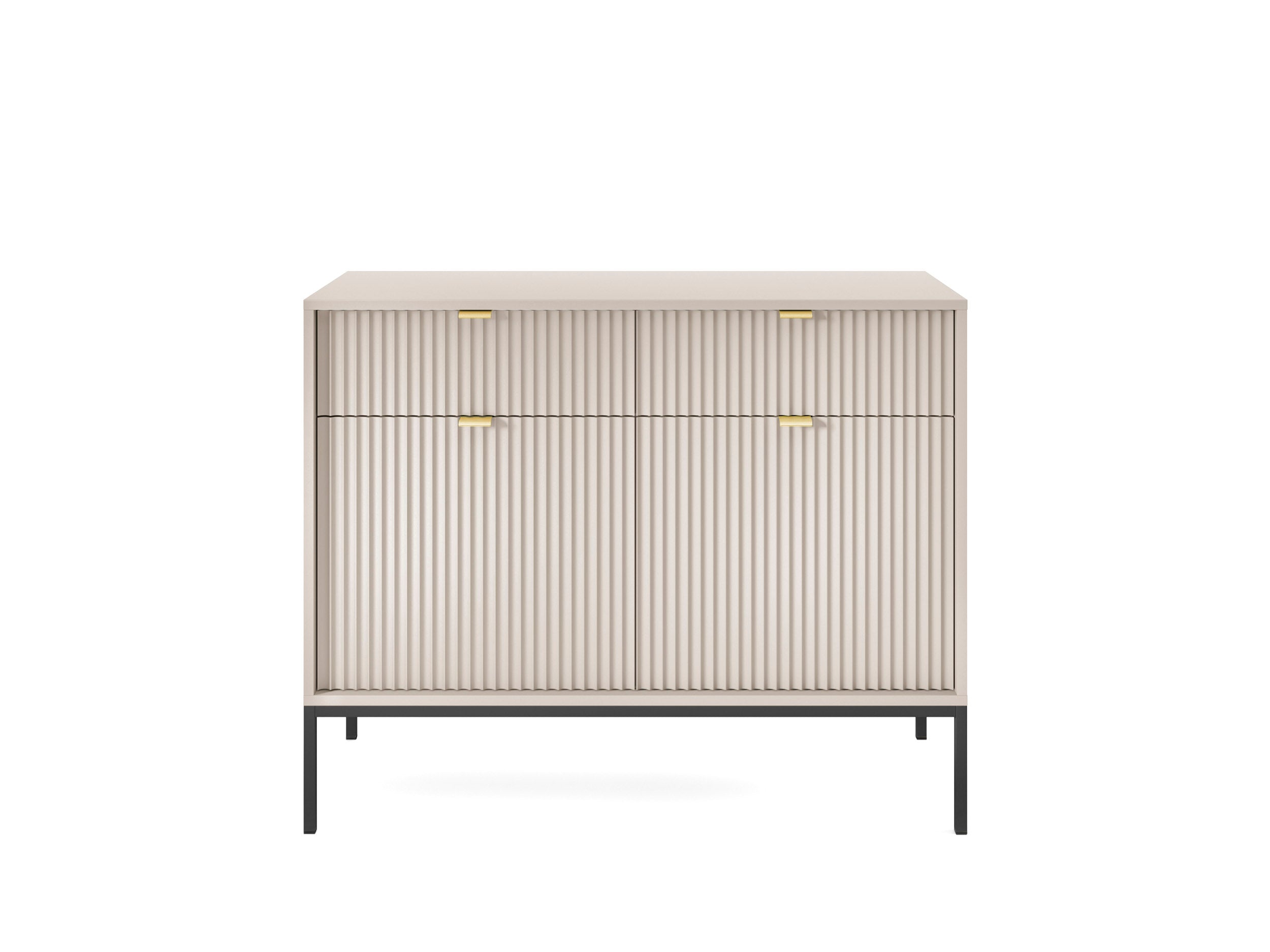 Nova Dresser Cashmere - Modern Design with Two Doors and Two Drawers