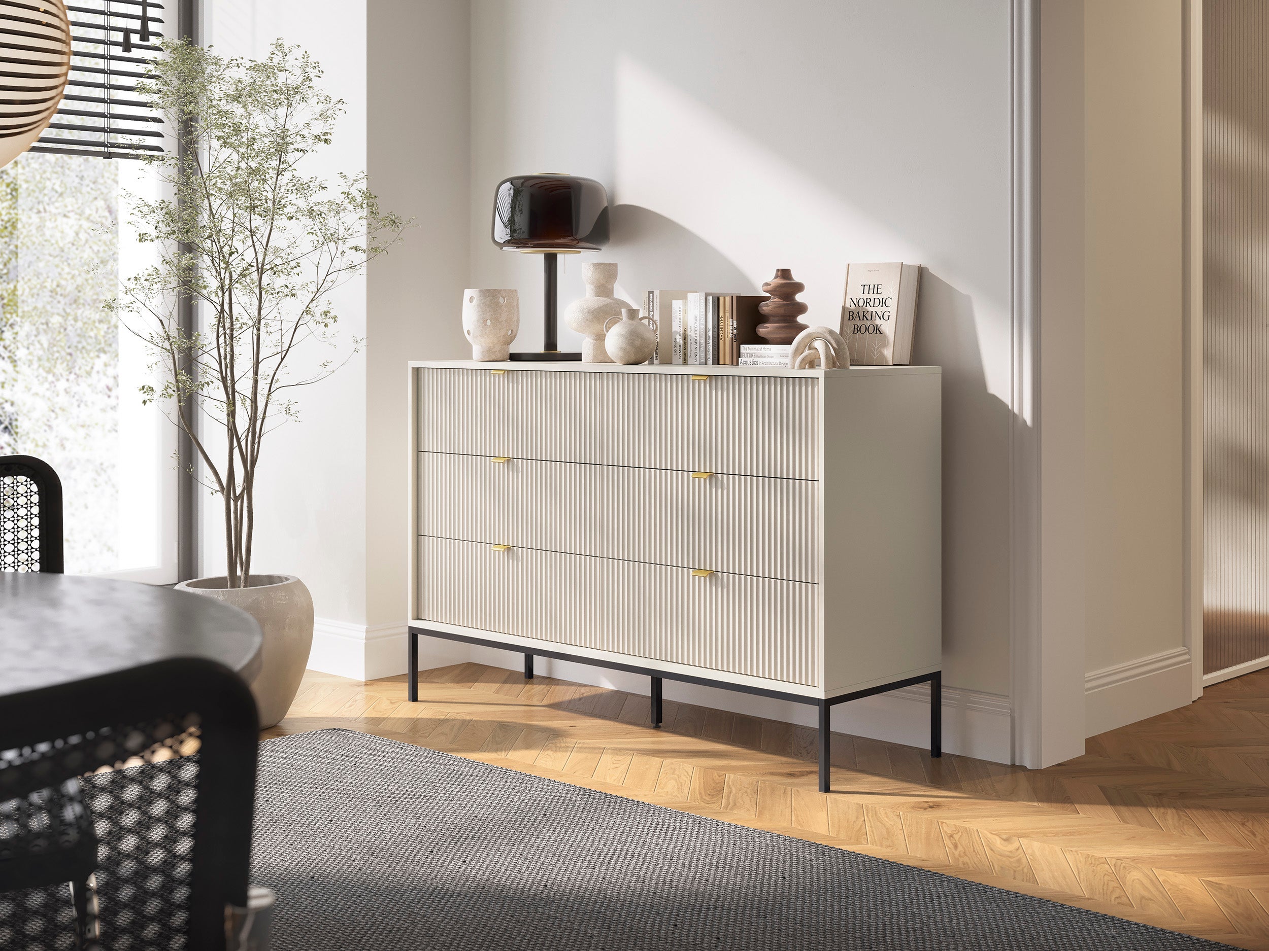 Nova Kommode Kaschmir – Eine Fusion aus moderner Eleganz und praktischem Stauraum
